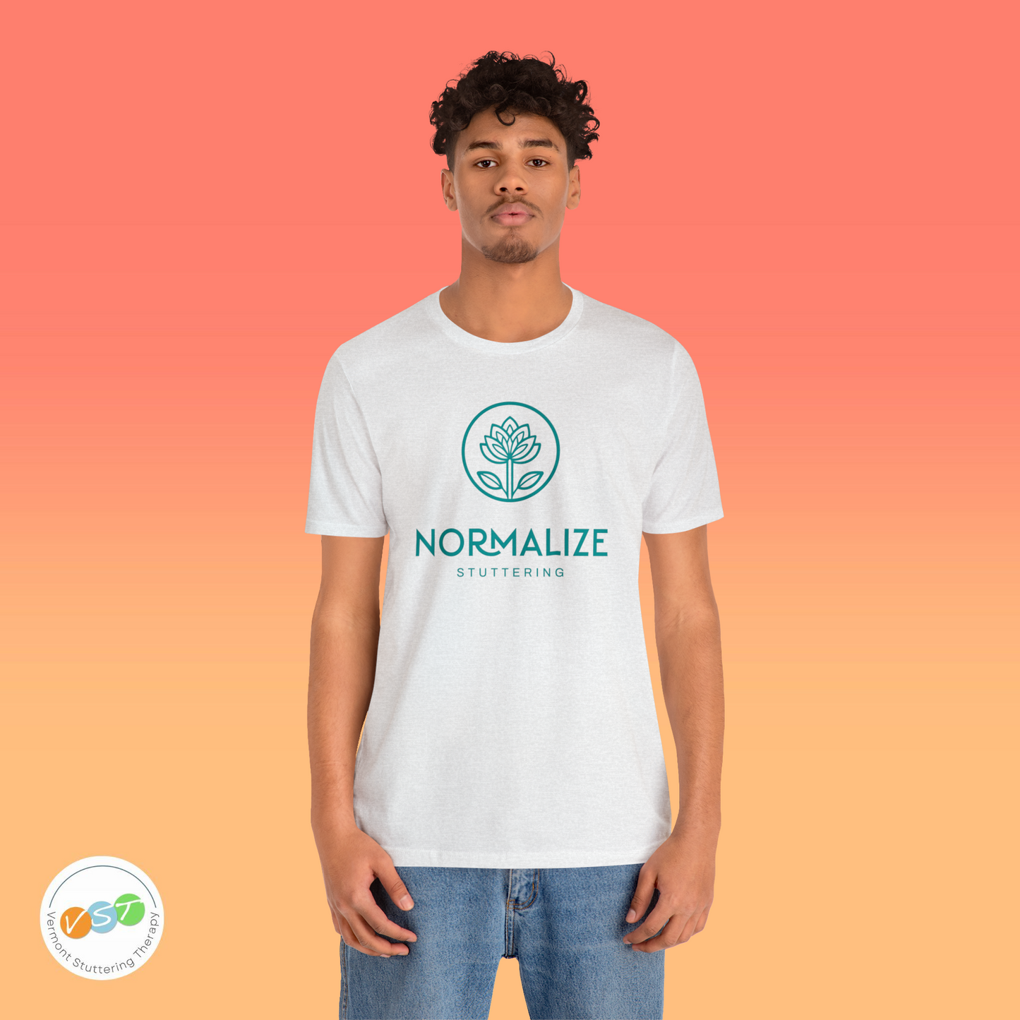 Normalize Stuttering Minimalist Floral Stuttering Shirt