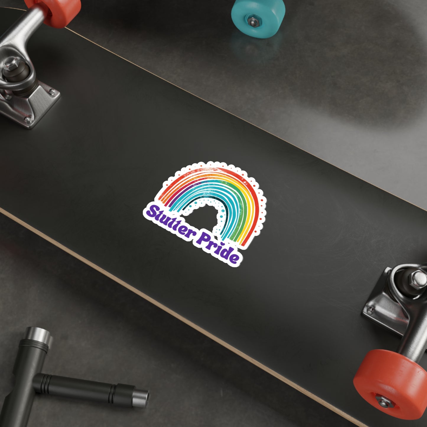 Stutter Pride Rainbow Die-Cut Vinyl Matte Sticker