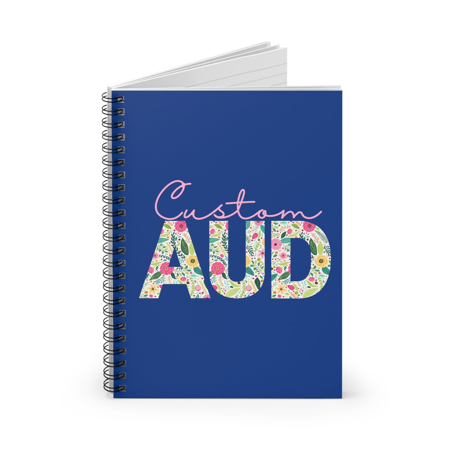 Custom AUD Audiology Retro Floral Notebook Gift