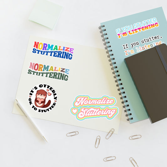 Normalize Stuttering Sticker Sheet, 8.5 x 11" or 4 x 6"