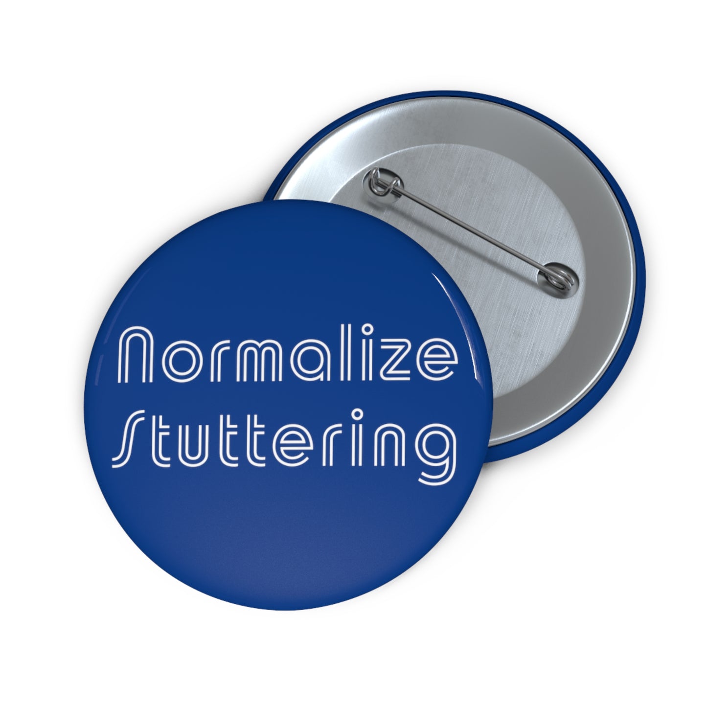 Normalize Stuttering Retro Pin Button 1.25" 2.25" or 3"