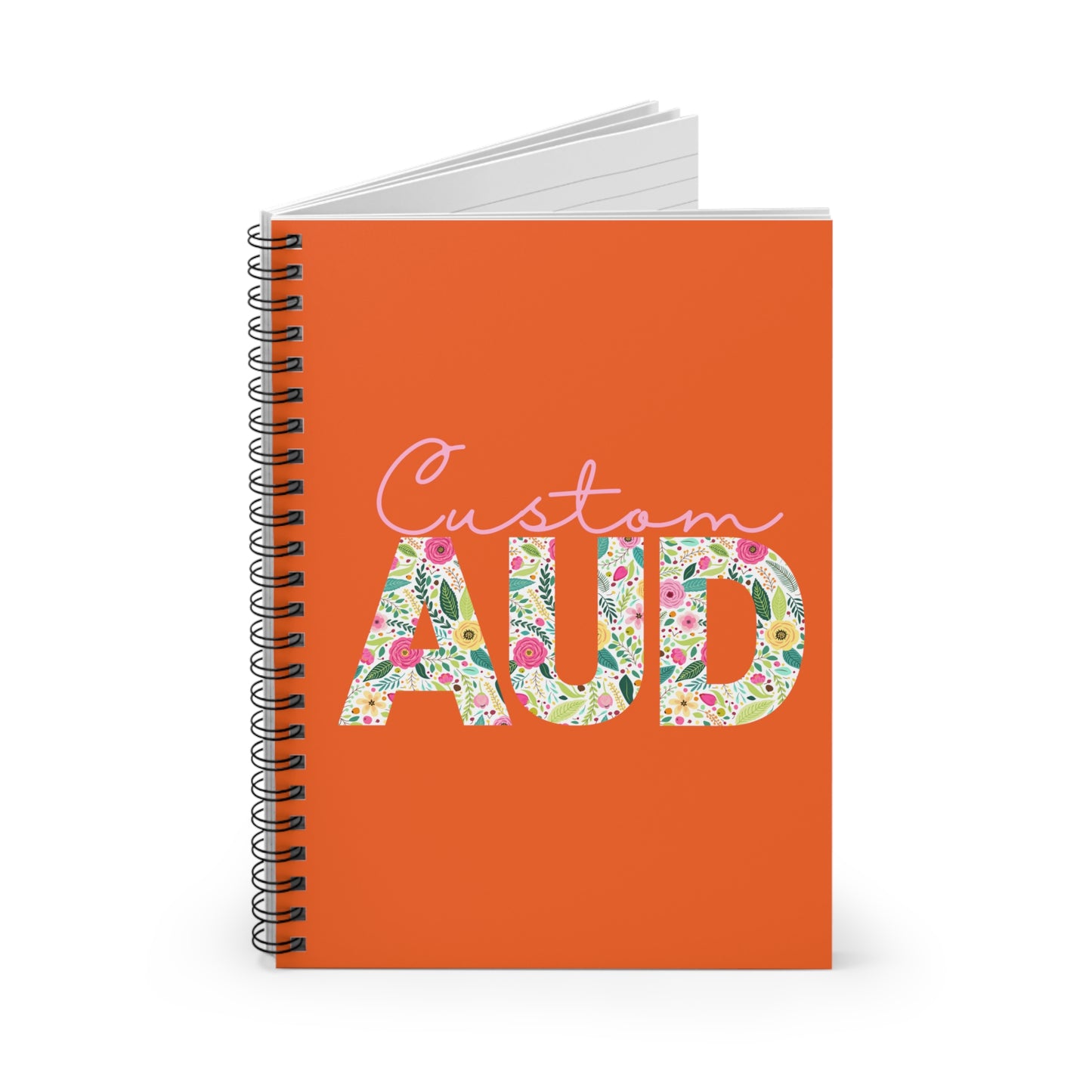 Custom AUD Audiology Retro Floral Notebook Gift