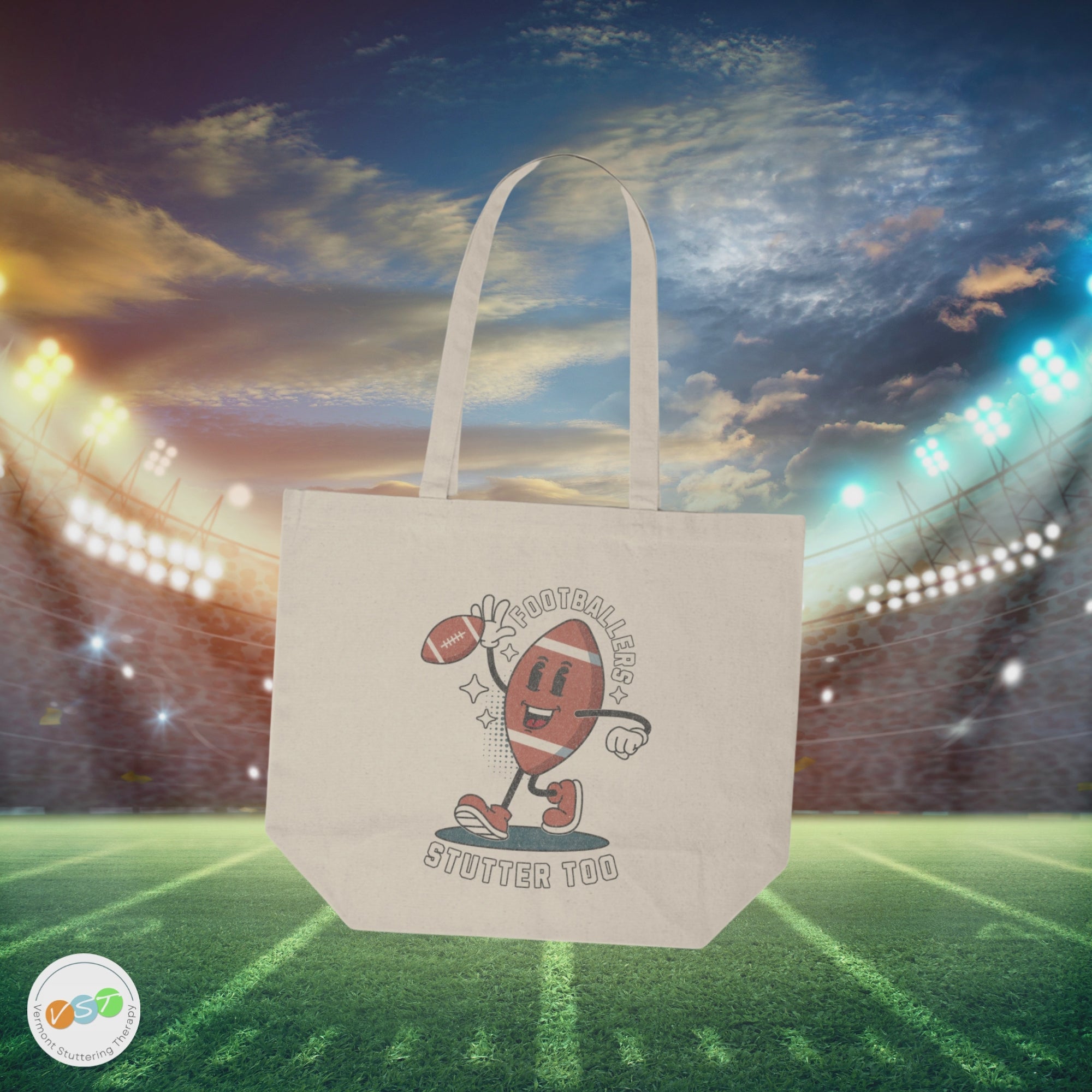 Footballers Stutter Too Canvas Tote