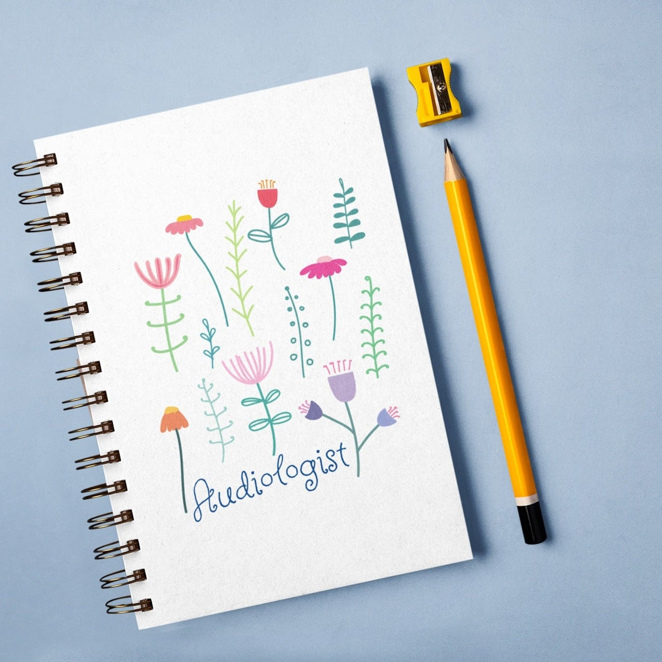 Audiologist Floral Notebook - 118 pages