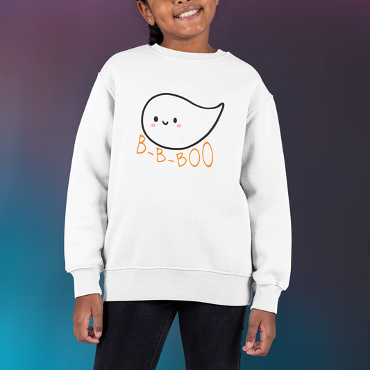 Halloween Stutter Ghost B-B-Boo Youth Sweatshirt