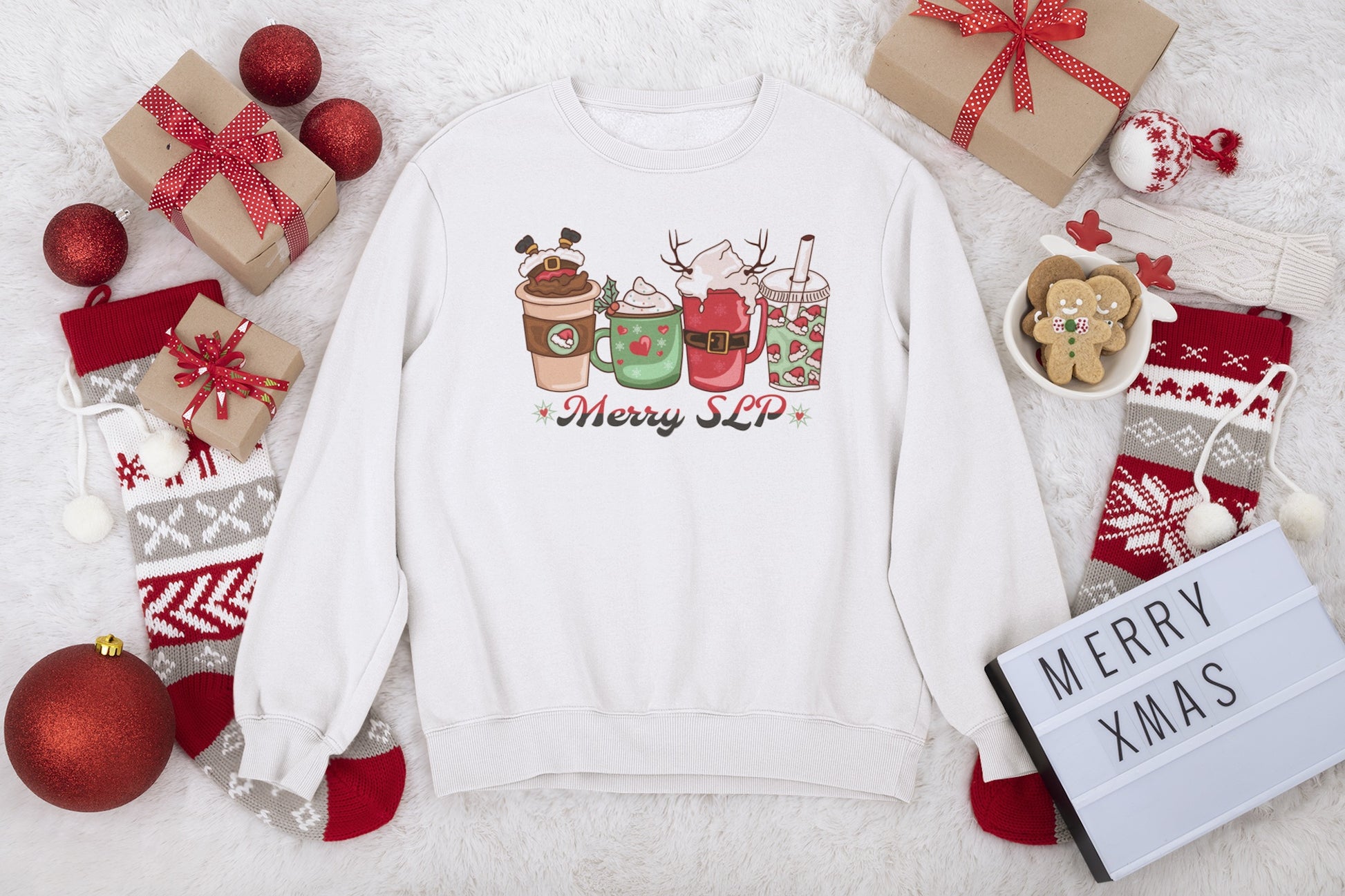 Merry SLP Coffee Christmas Sweatshirt