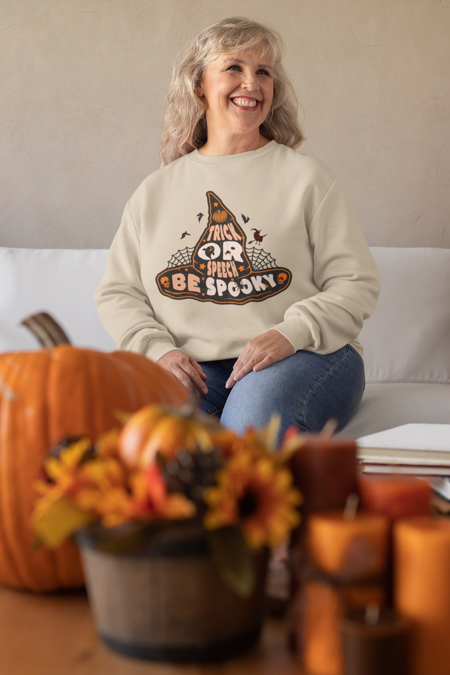 Trick or Speech Witch Hat SLP Halloween Sweatshirt for SLP / SLPA