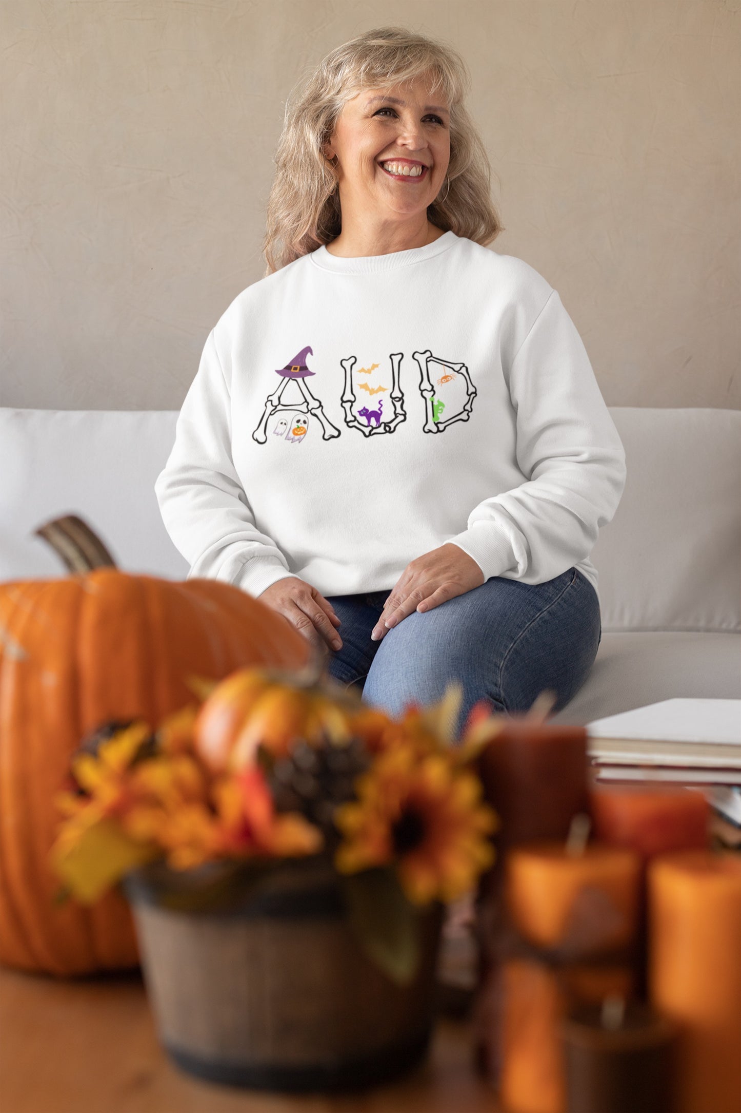 AUD Bones Halloween Sweatshirt for Audiologist