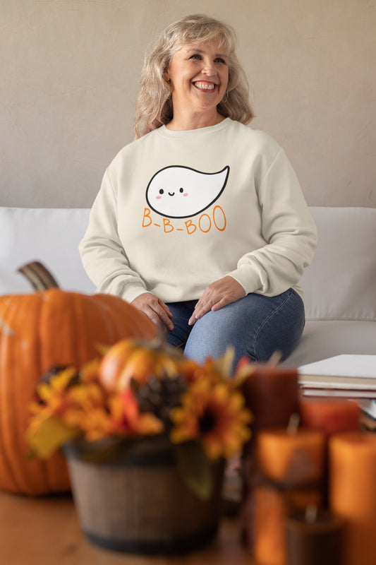 Stuttering Ghost B-B-Boo Halloween Sweatshirt