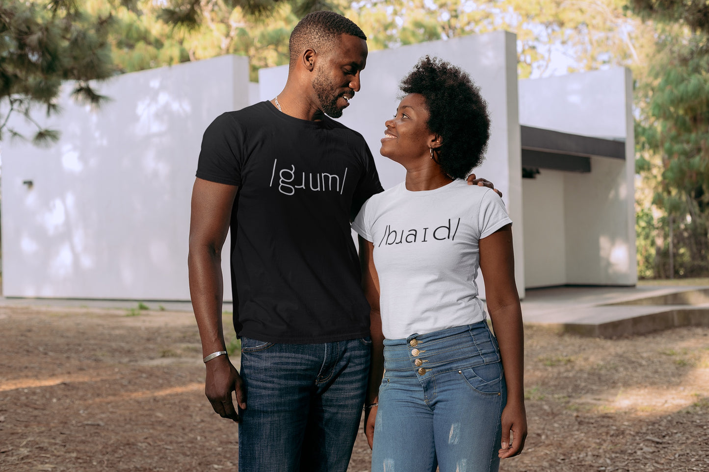 IPA Phonetic Bride and Groom Matching T-shirts