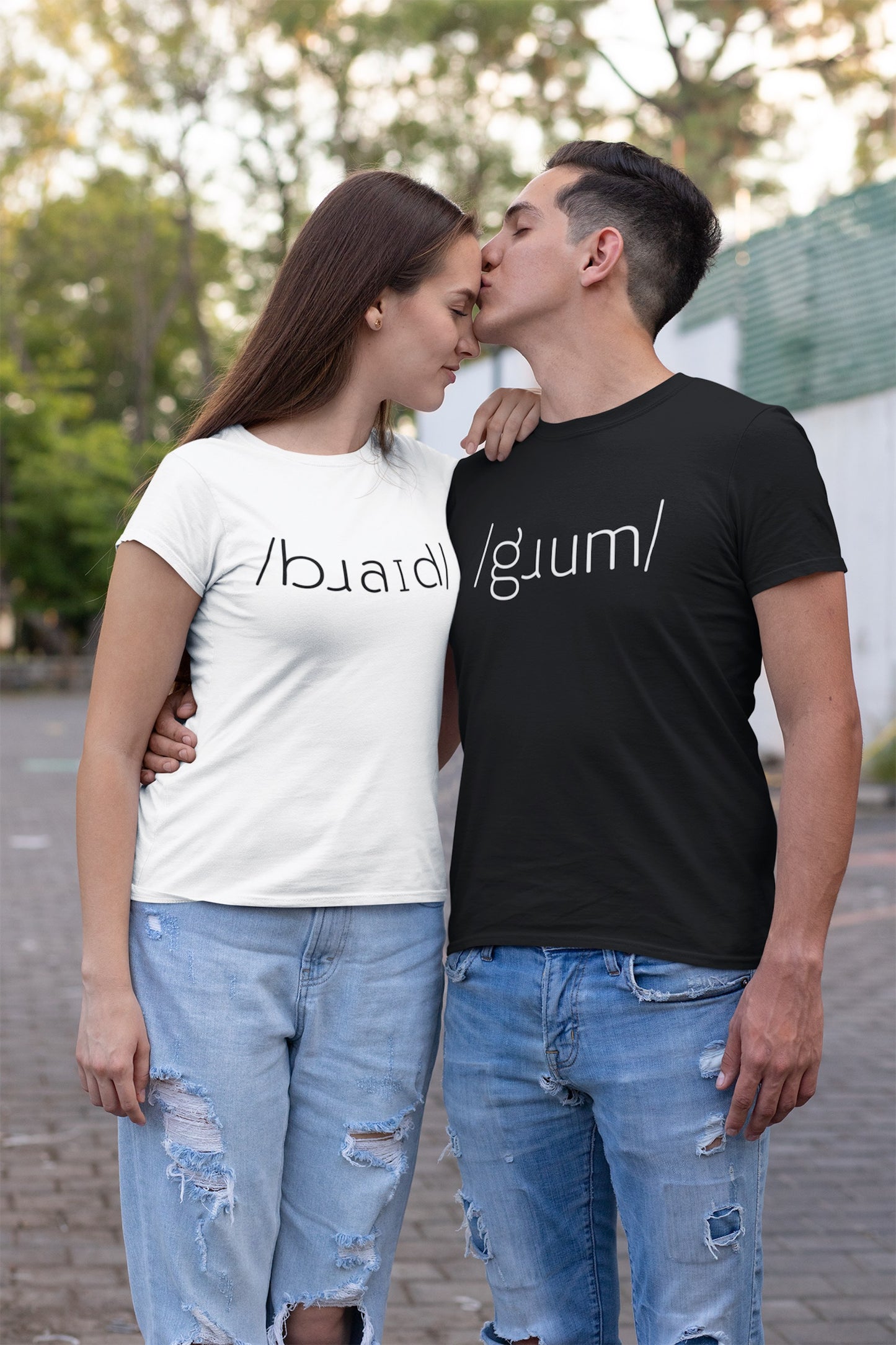 IPA Phonetic Bride and Groom Matching T-shirts