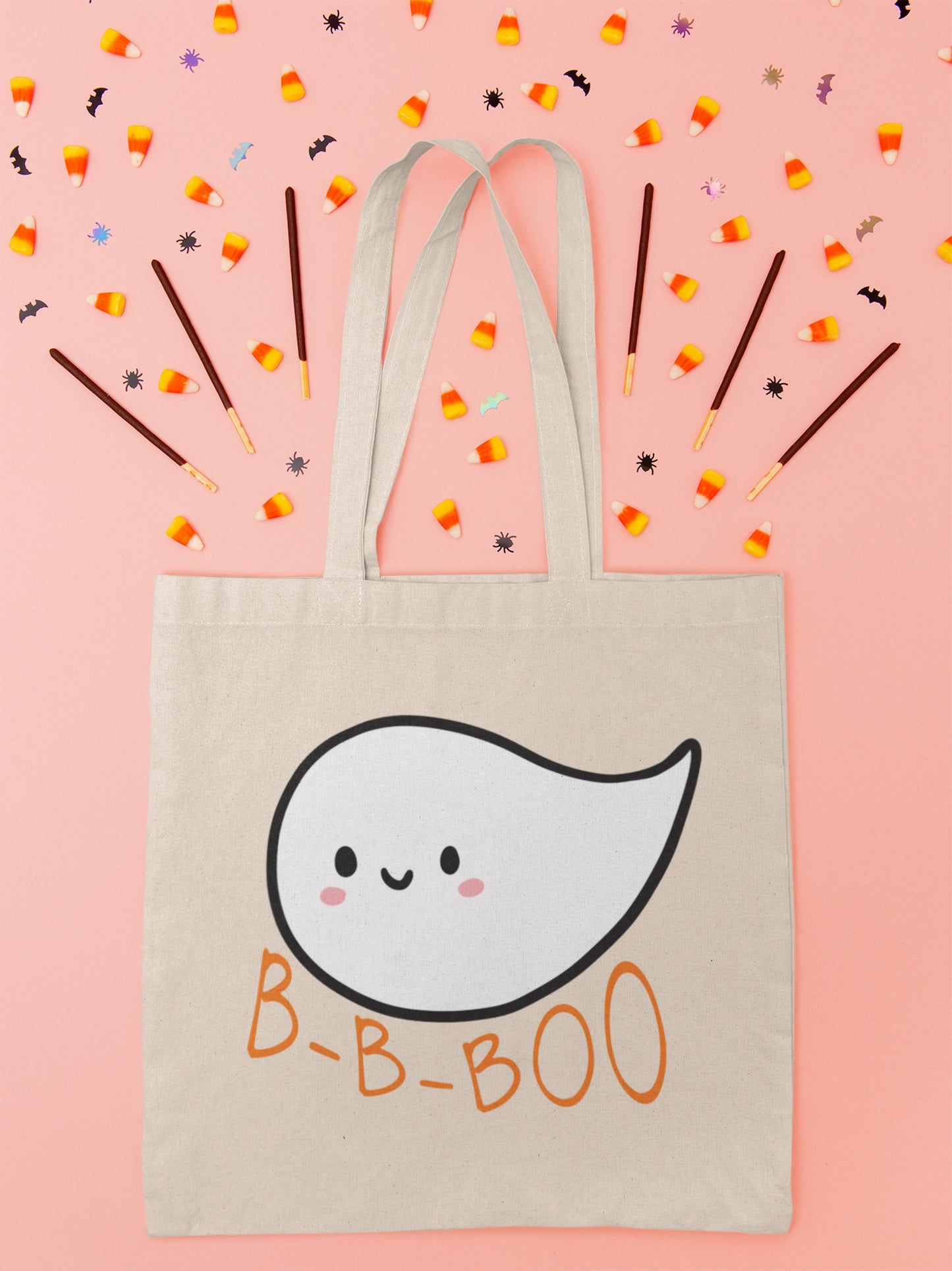 B-B-Boo Ghost Halloween Tote for Person who Stutters