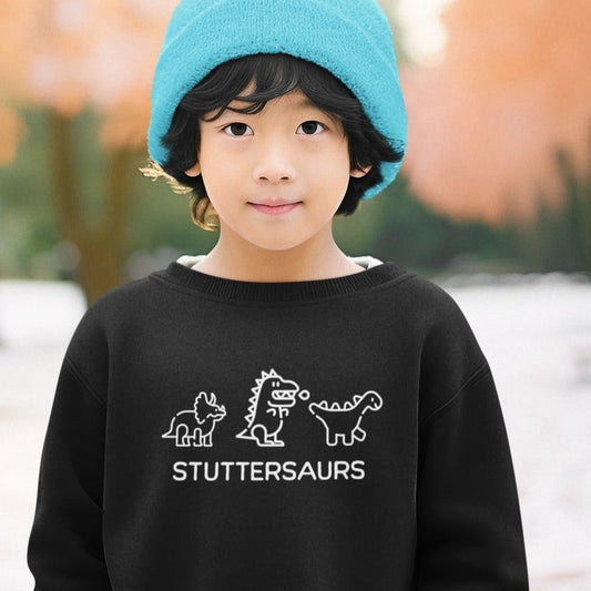 Stuttersaurs Dinosaur Stuttering Sweatshirt - Youth