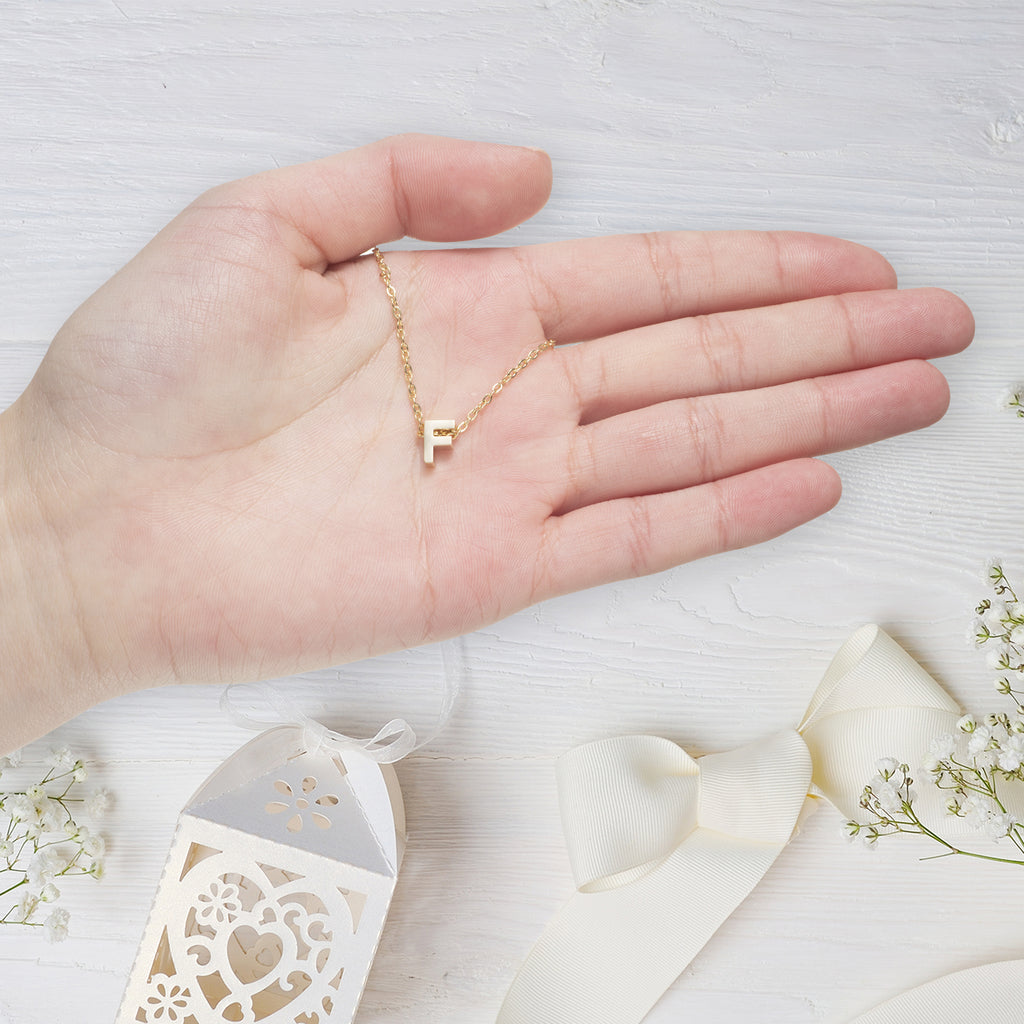 Kids Initial Letter Necklace for Daughter who Stutters from Parents