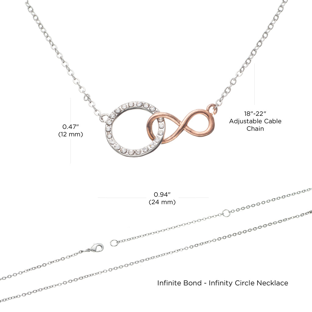 You are Enough Support Gift from BFF Infinite Bond - Infinity Circle Necklace Bestie Gift