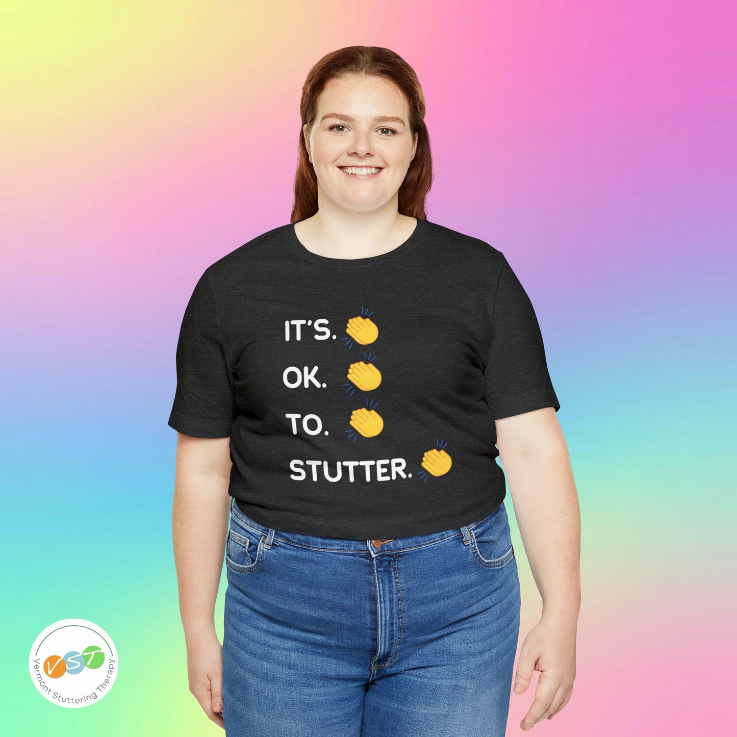 It's OK To Stutter Clapping Emoii Unisex Tshirt