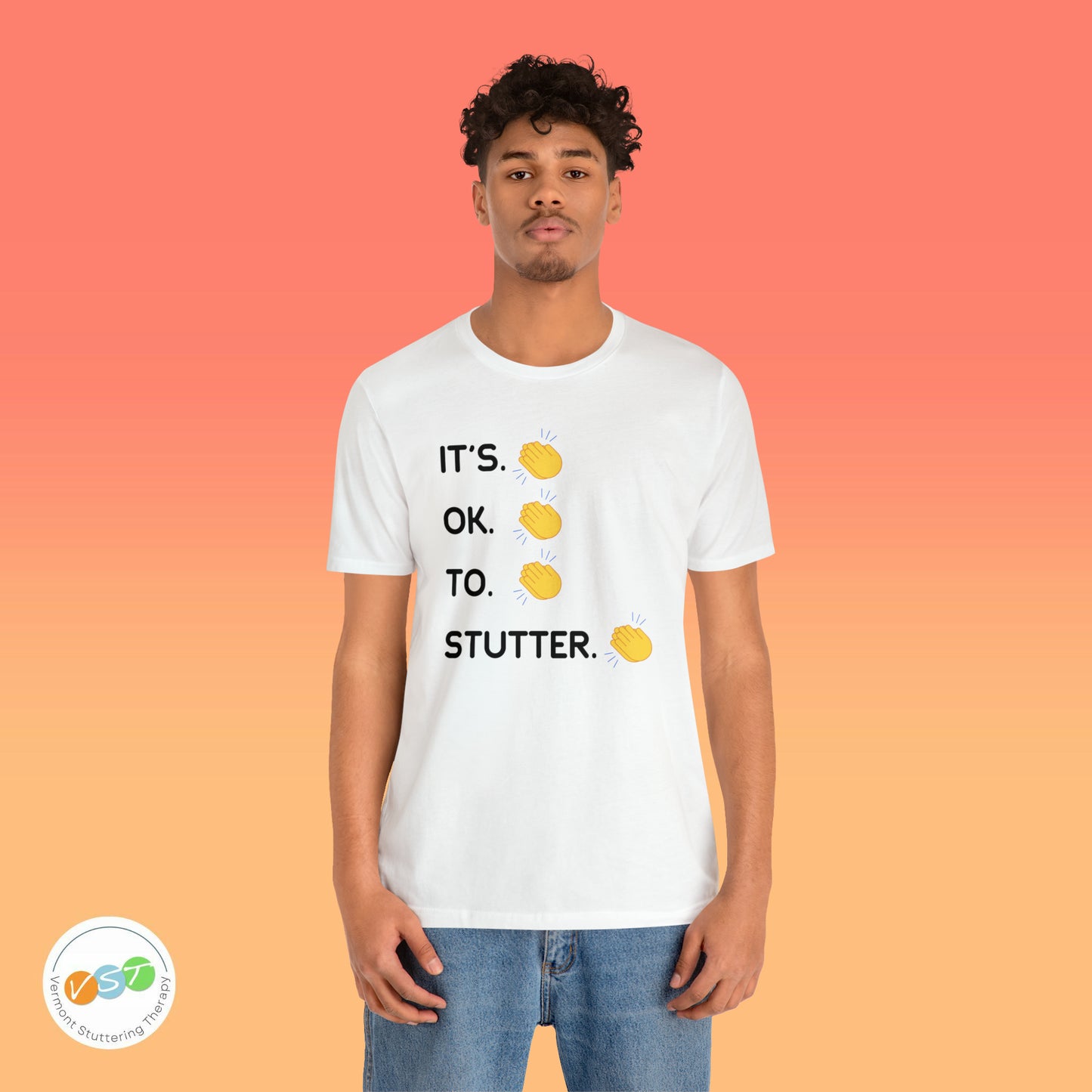 It's OK To Stutter Clapping Emoii Unisex Tshirt