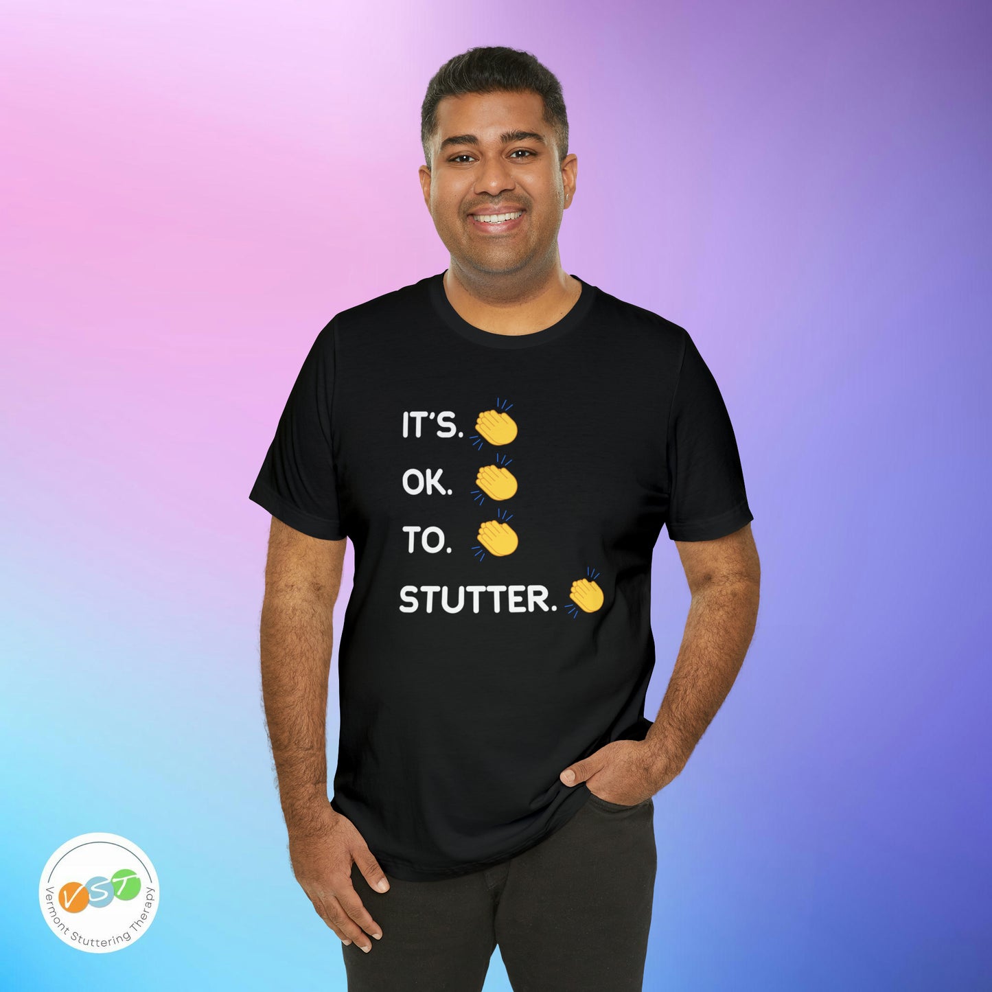 It's OK To Stutter Clapping Emoii Unisex Tshirt