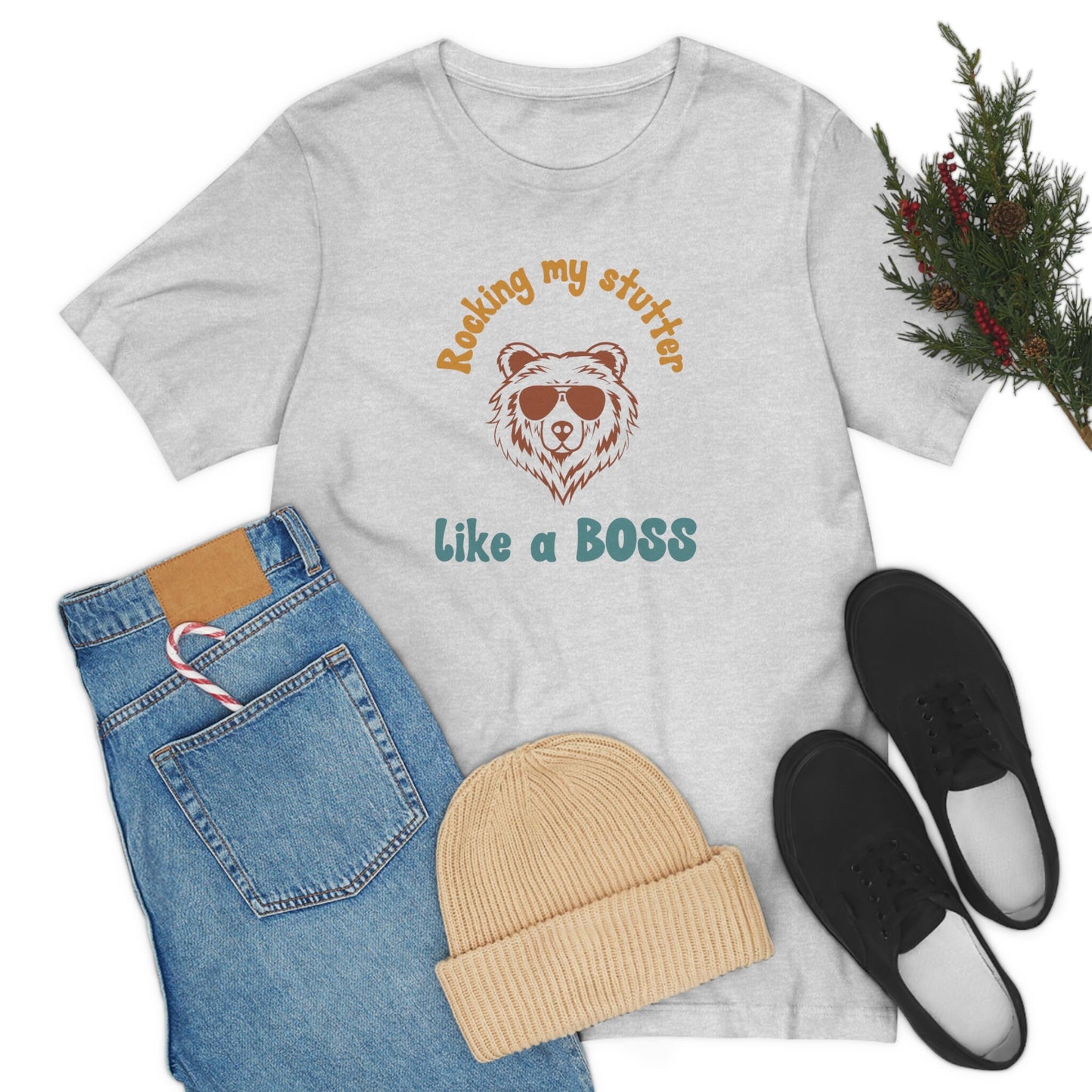 Stutter Like a Boss Bear Unisex T-Shirt