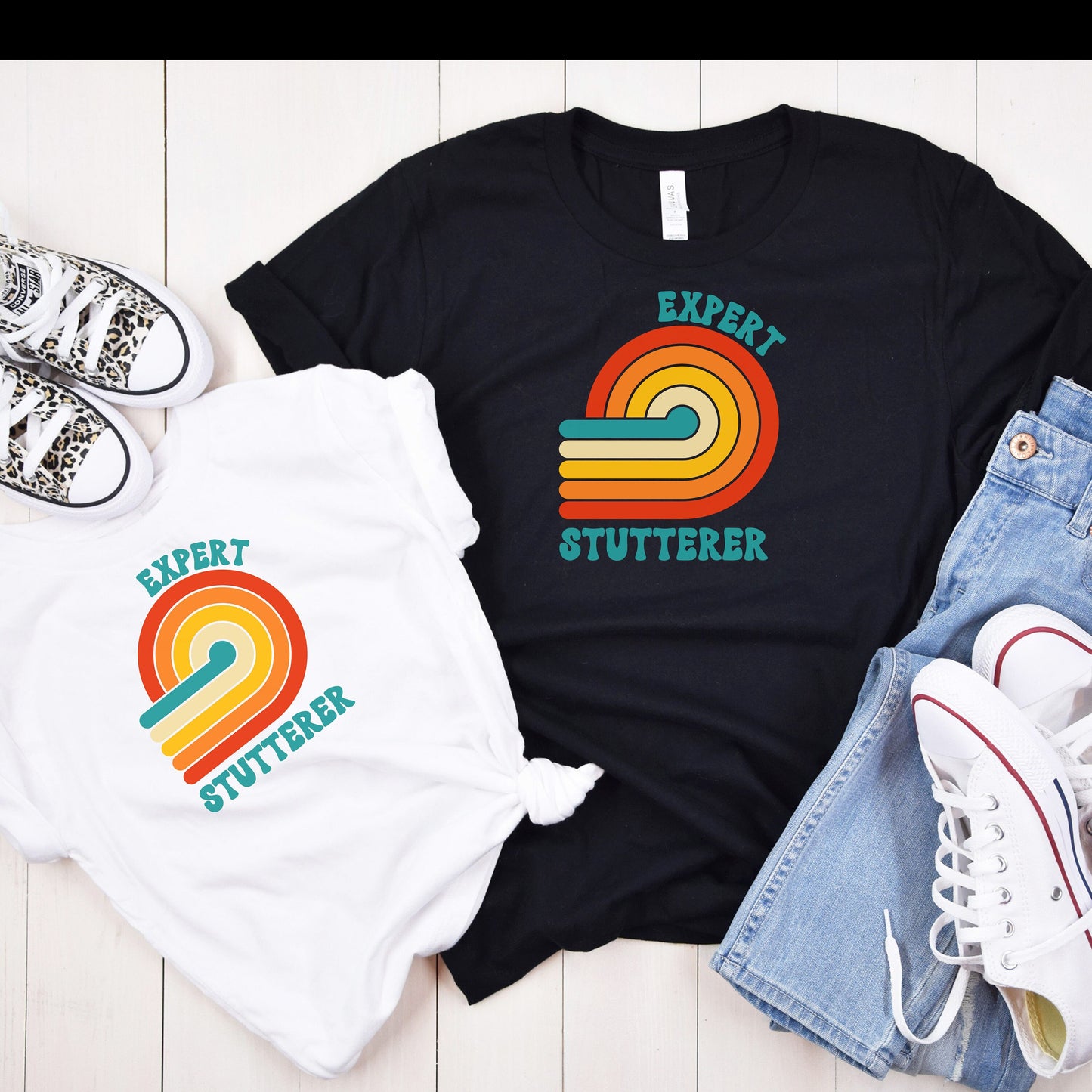 Expert Stutterer Retro Sun Unisex T-Shirt