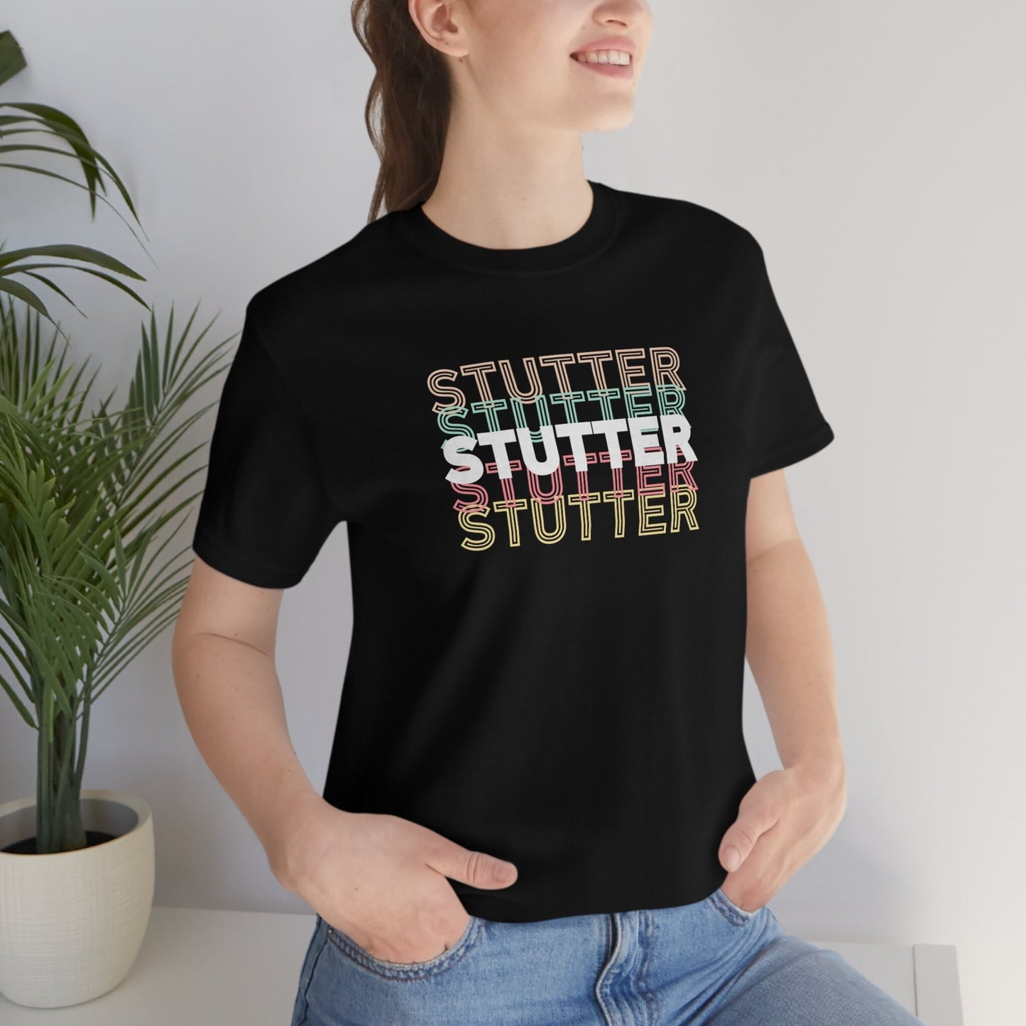 Retro Stutter Stagger Text Unisex T-Shirt