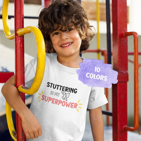 Stuttering is my Superpower Unisex Kids T-Shirt