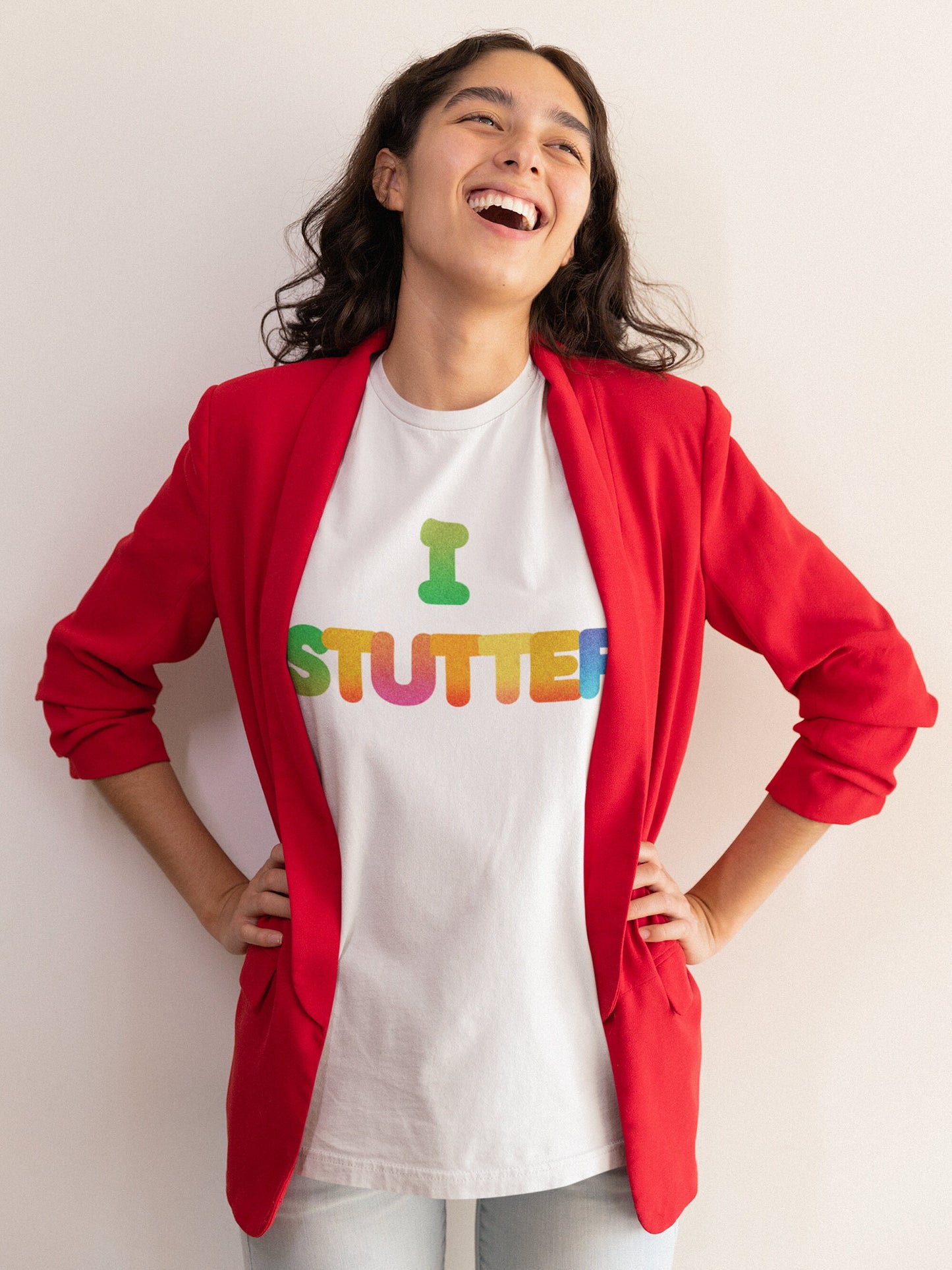 Glitter Print I Stutter Stuttering T-shirt