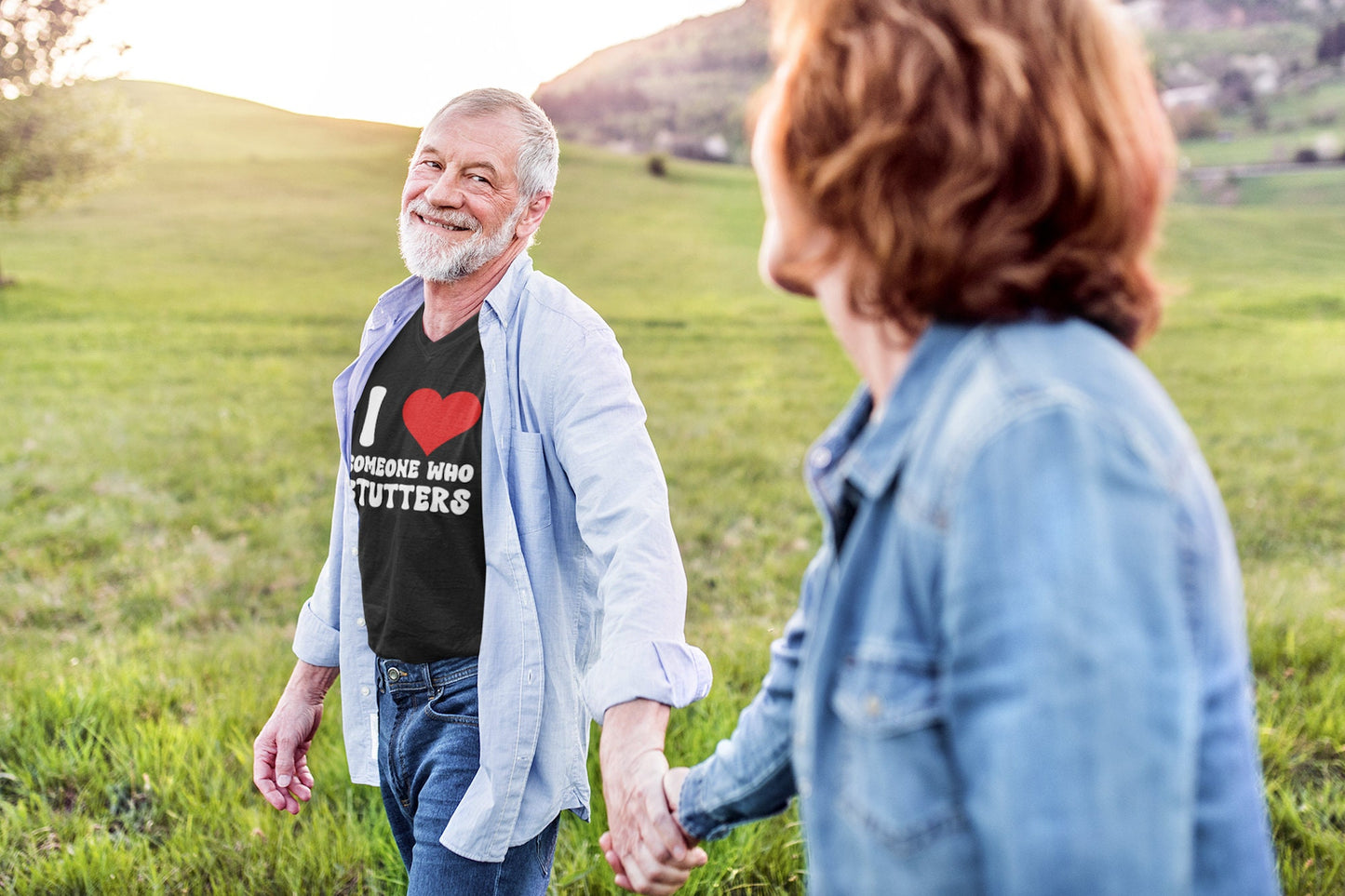 I Love Someone Who Stutters Unisex T-Shirt