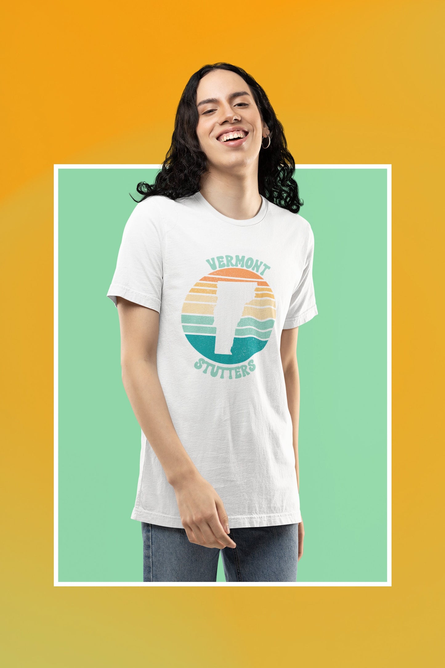 Vermont Stutters Retro Sun Unisex T-Shirt