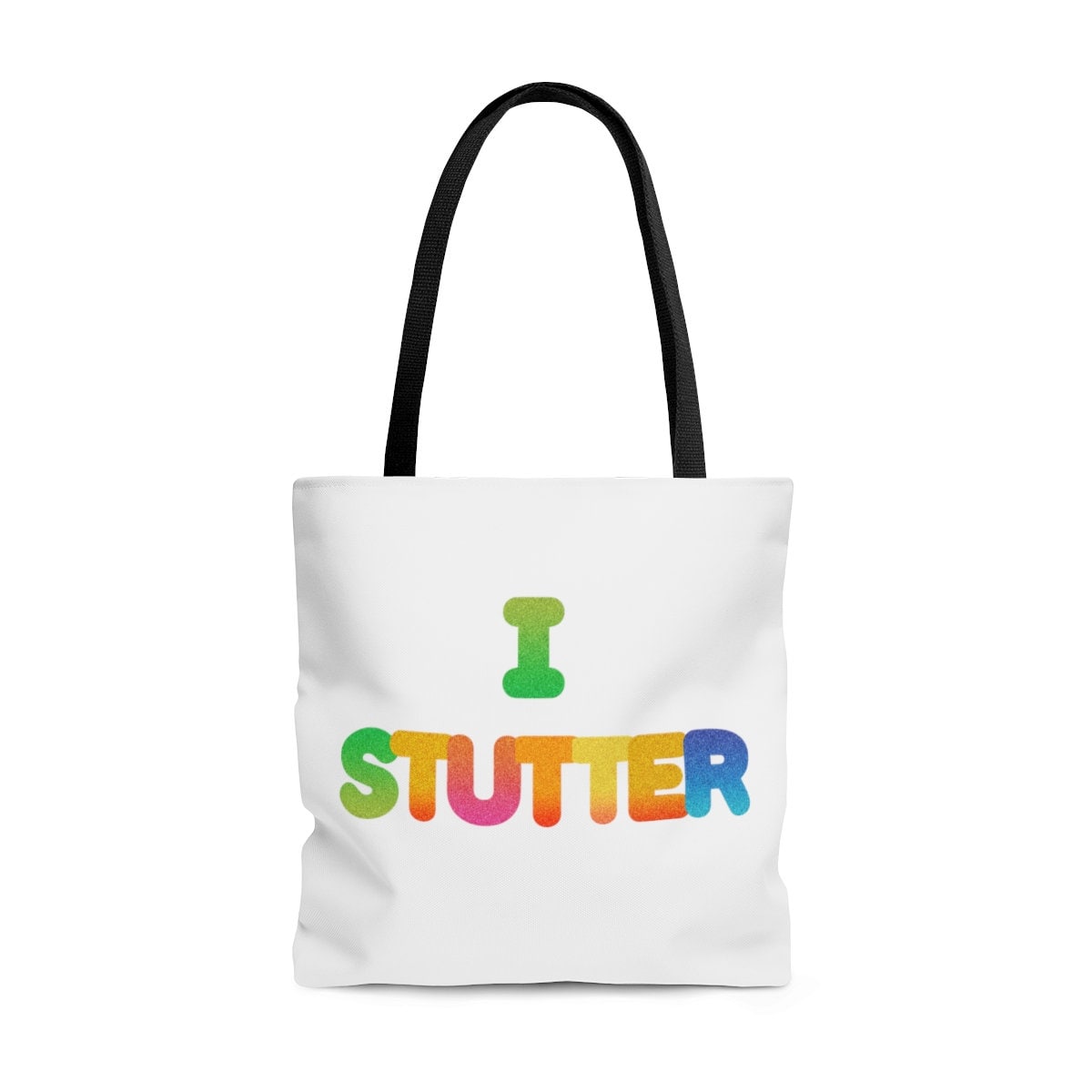 I Stutter Glitter Pattern Stuttering Tote Bag (3 sizes)