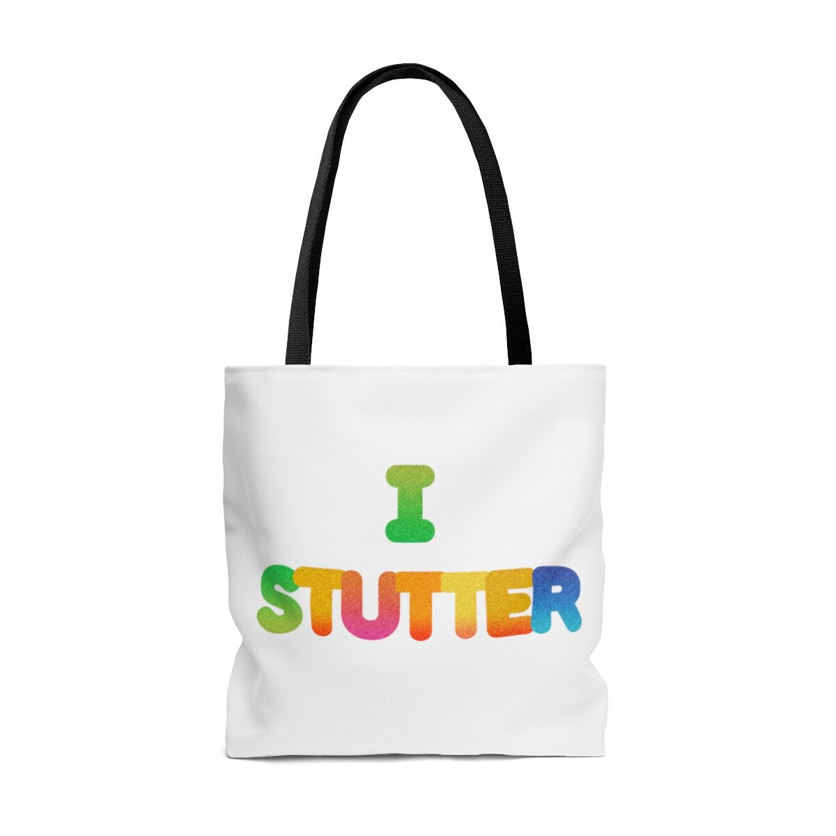 I Stutter Glitter Pattern Stuttering Tote Bag (3 sizes)