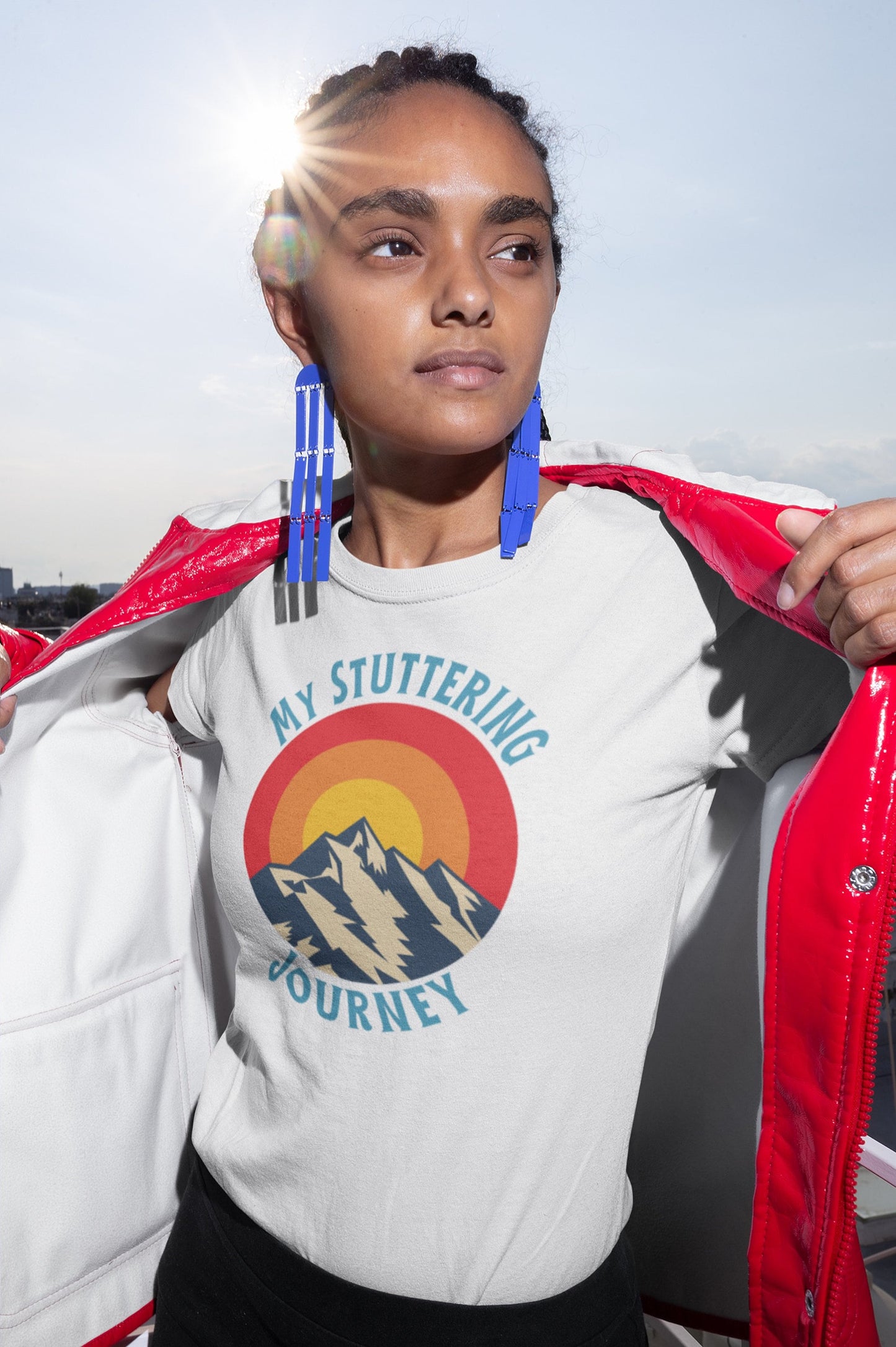 My Stuttering Journey Retro Mountain Unisex T-Shirt
