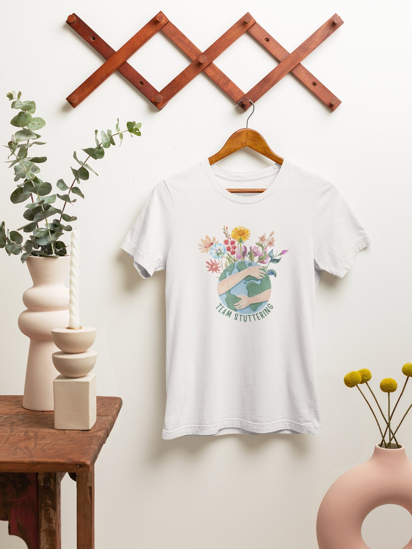 Team Stuttering Floral Earth T-shirt