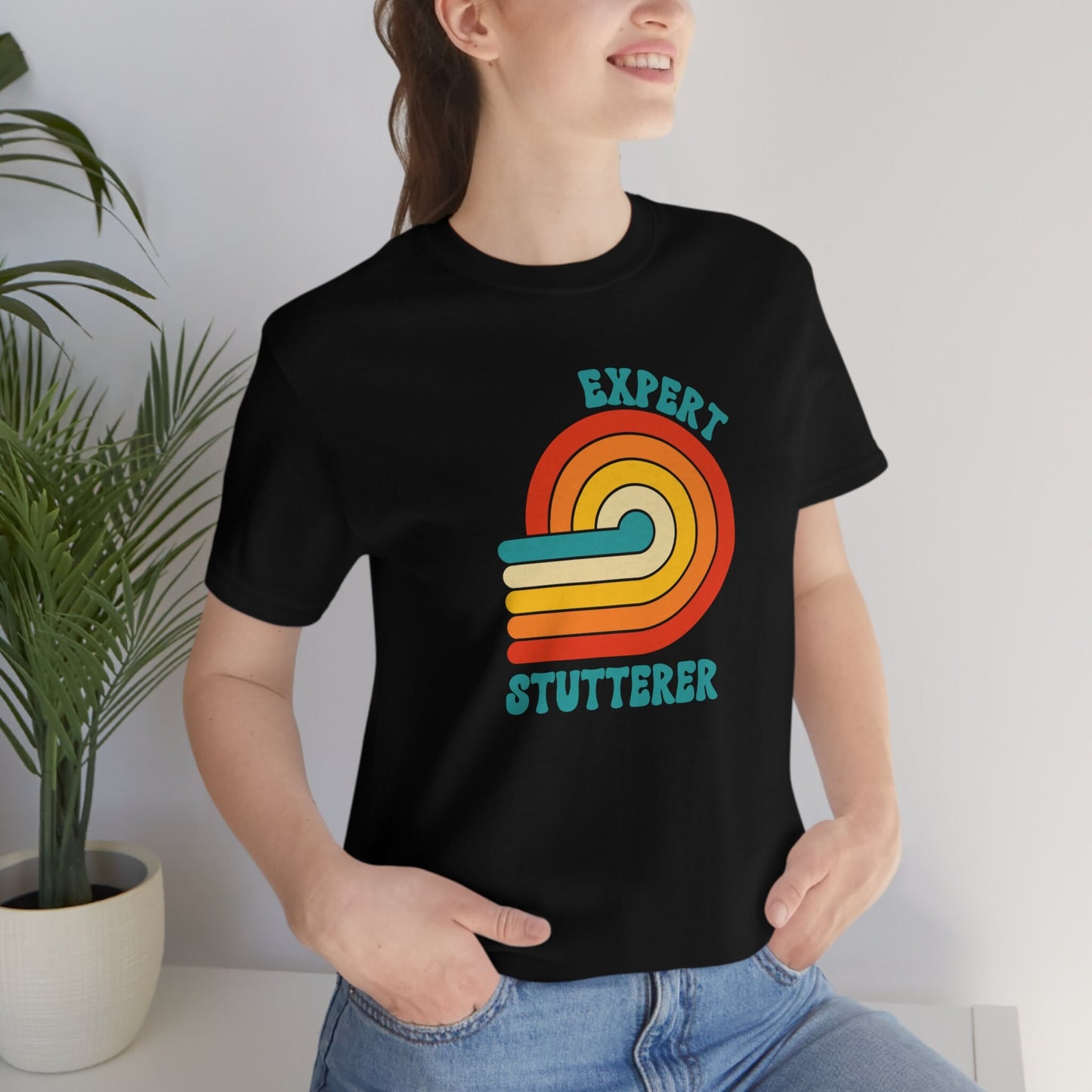 Expert Stutterer Retro Sun Unisex T-Shirt