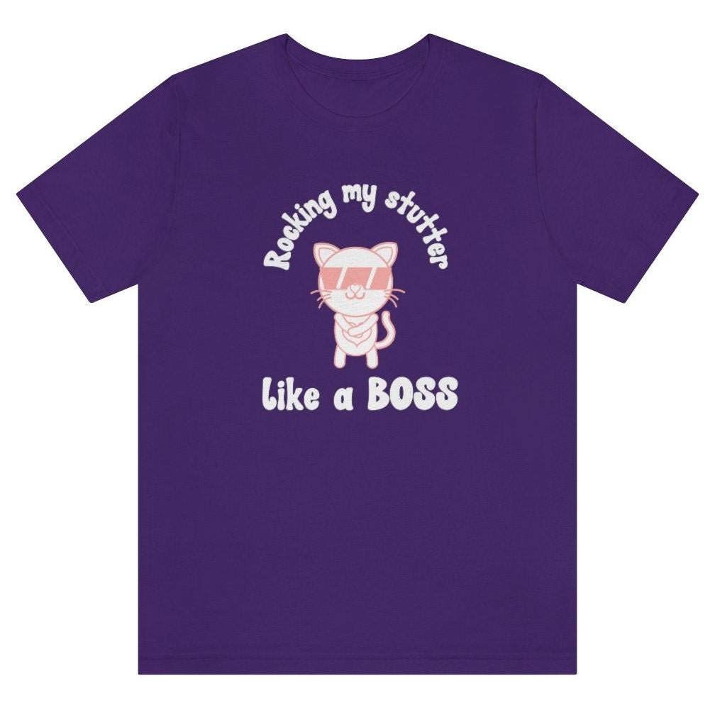 Cat Stutter Like a Boss Unisex T-Shirt