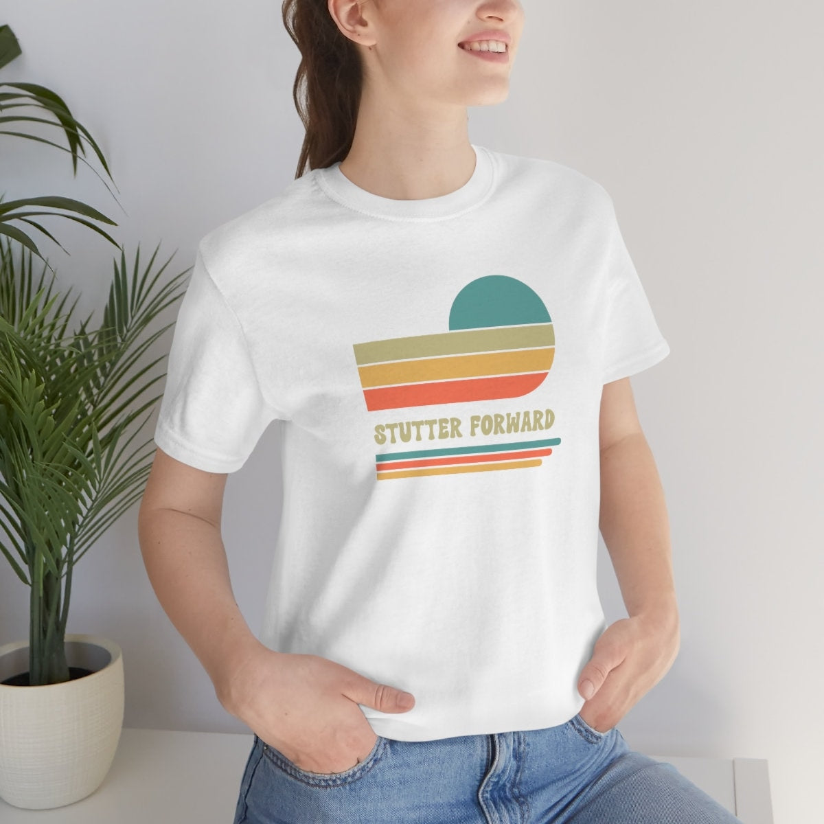 Stutter Forward Retro Sun Unisex T-Shirt