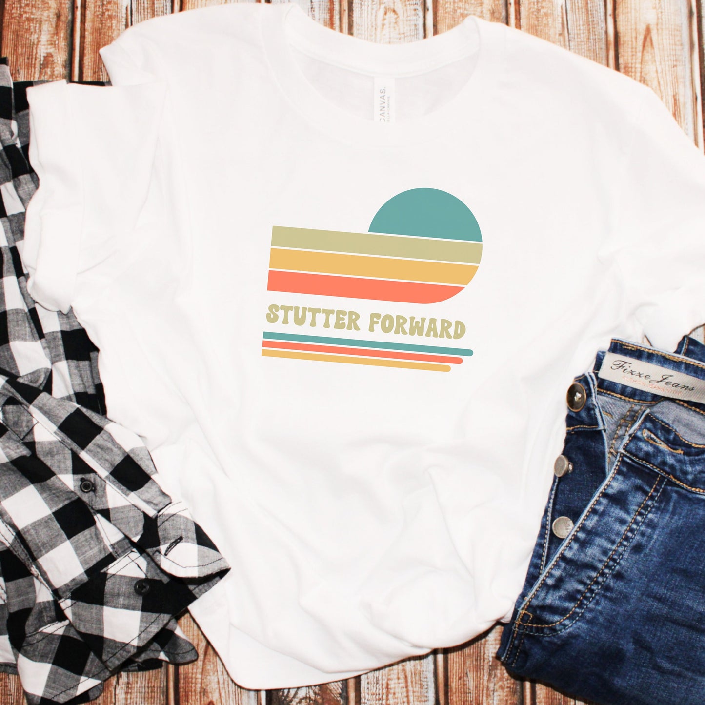 Stutter Forward Retro Sun Unisex T-Shirt