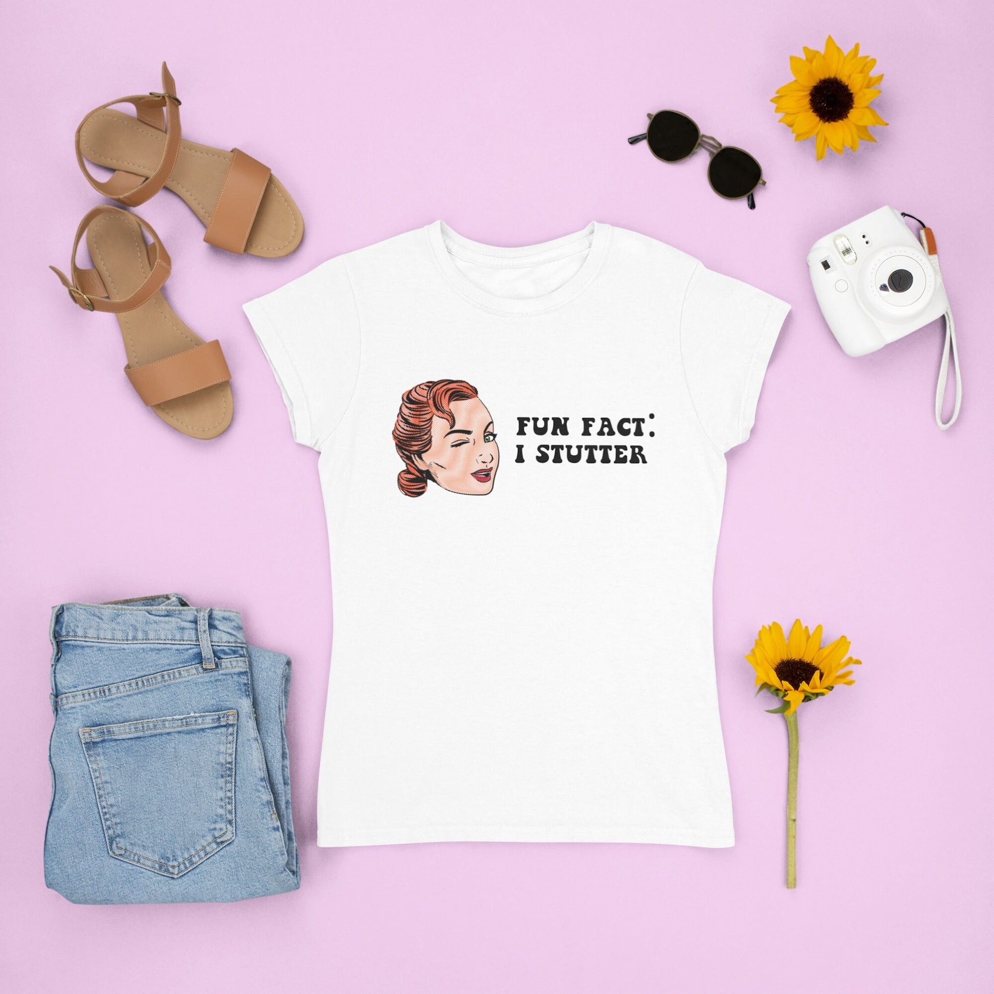 Fun Fact I Stutter Retro Unisex T-Shirt