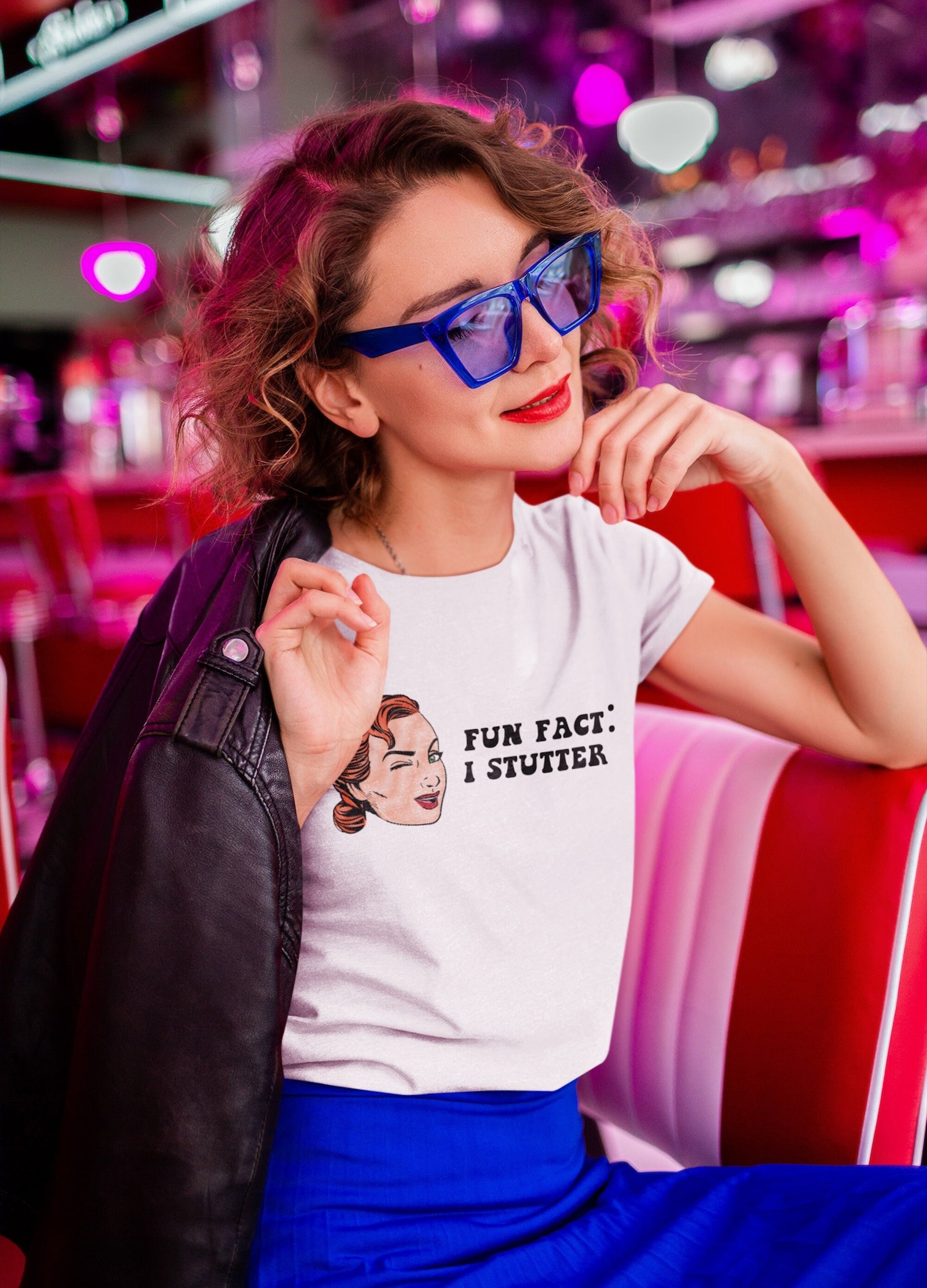 Fun Fact I Stutter Retro Unisex T-Shirt