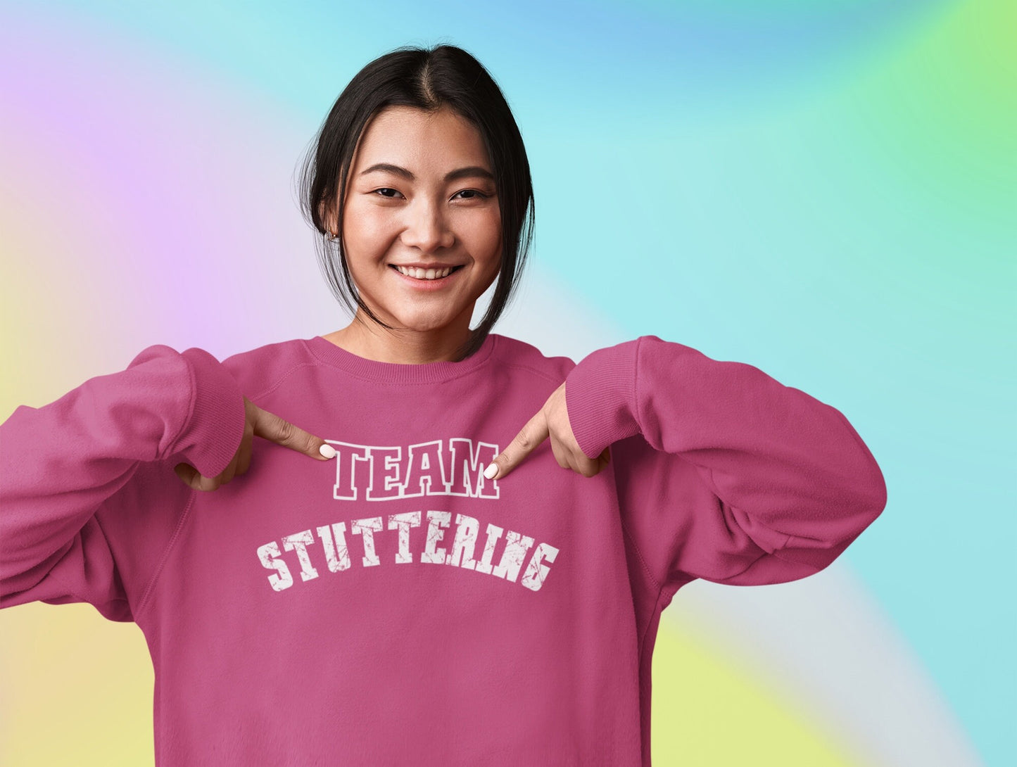 Team Stuttering Varsity Unisex Heavy Blend Crewneck Sweatshirt