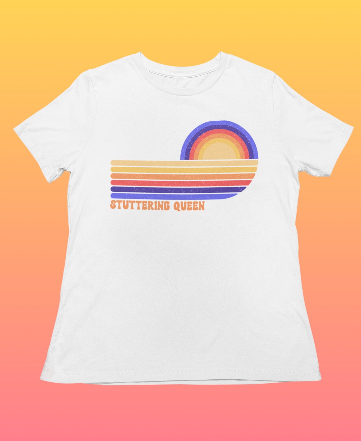 Stuttering Queen Retro Sun Unisex T-Shirt