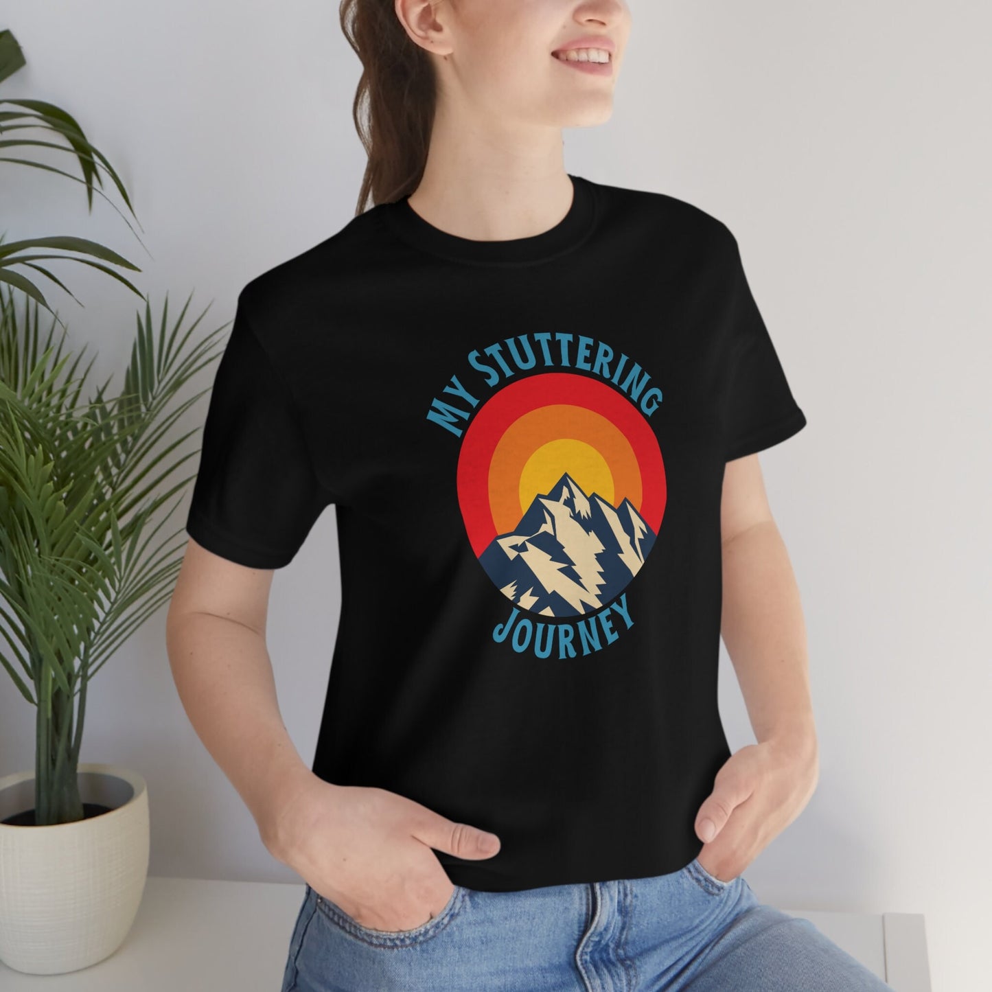 My Stuttering Journey Retro Mountain Unisex T-Shirt