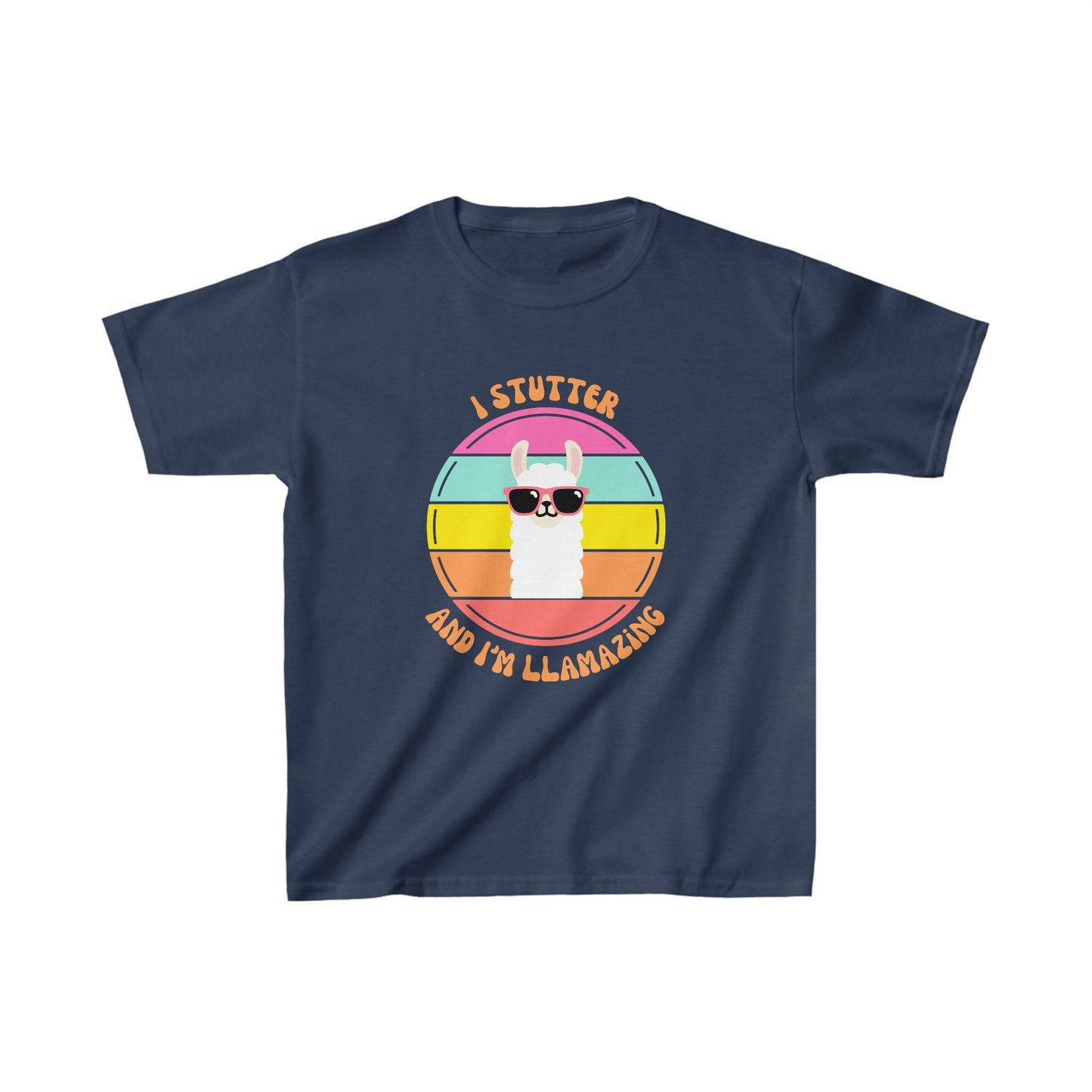 I Stutter and I'm Llamazing Youth Llama T-shirt