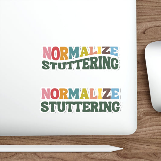 Normalize Stuttering Retro MCM Colors Stickers, 5" or 6"