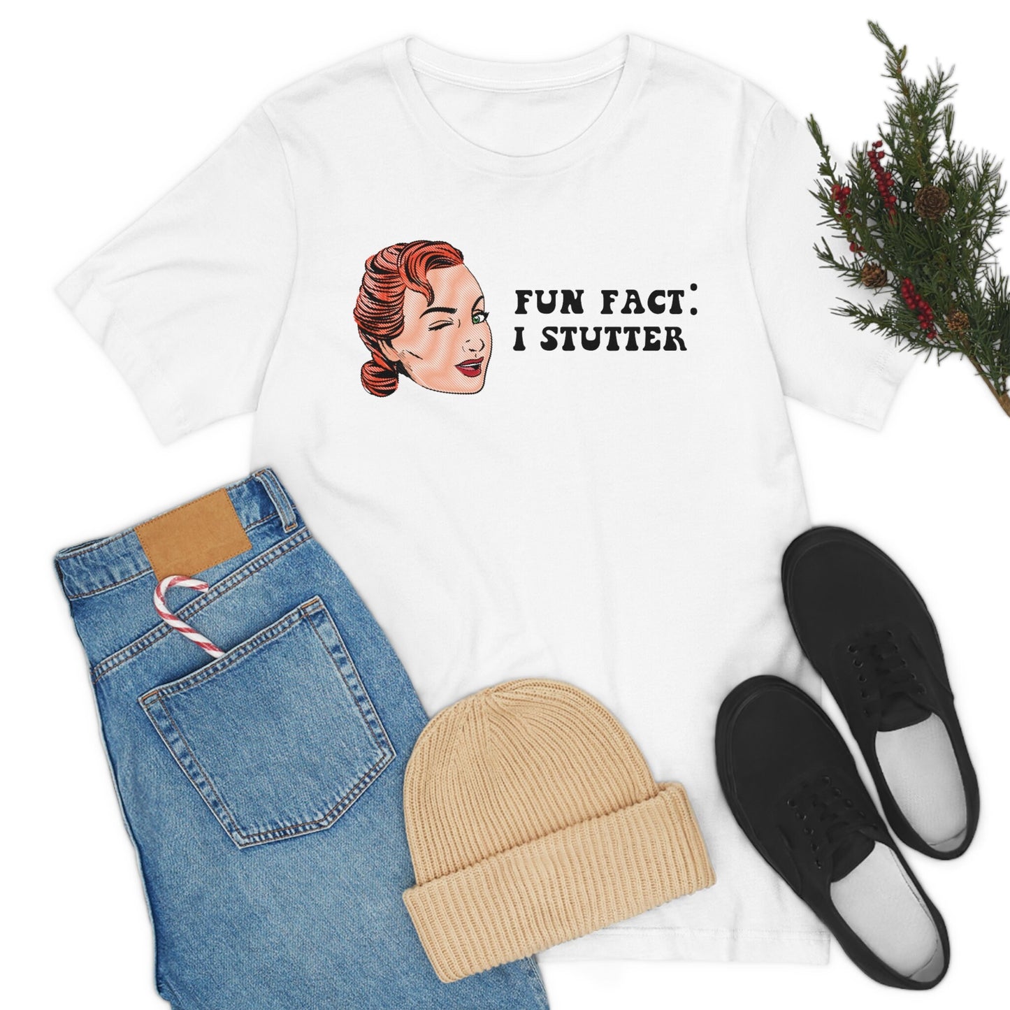 Fun Fact I Stutter Retro Unisex T-Shirt