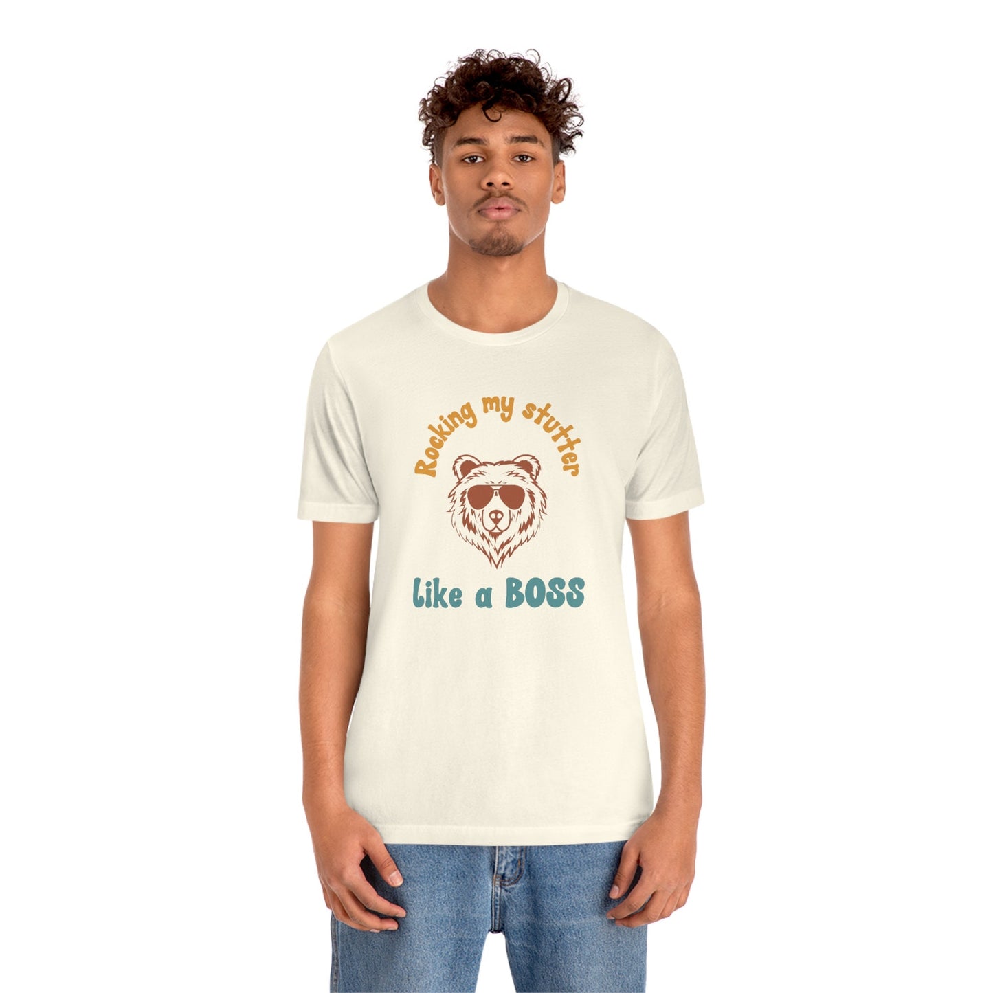 Stutter Like a Boss Bear Unisex T-Shirt