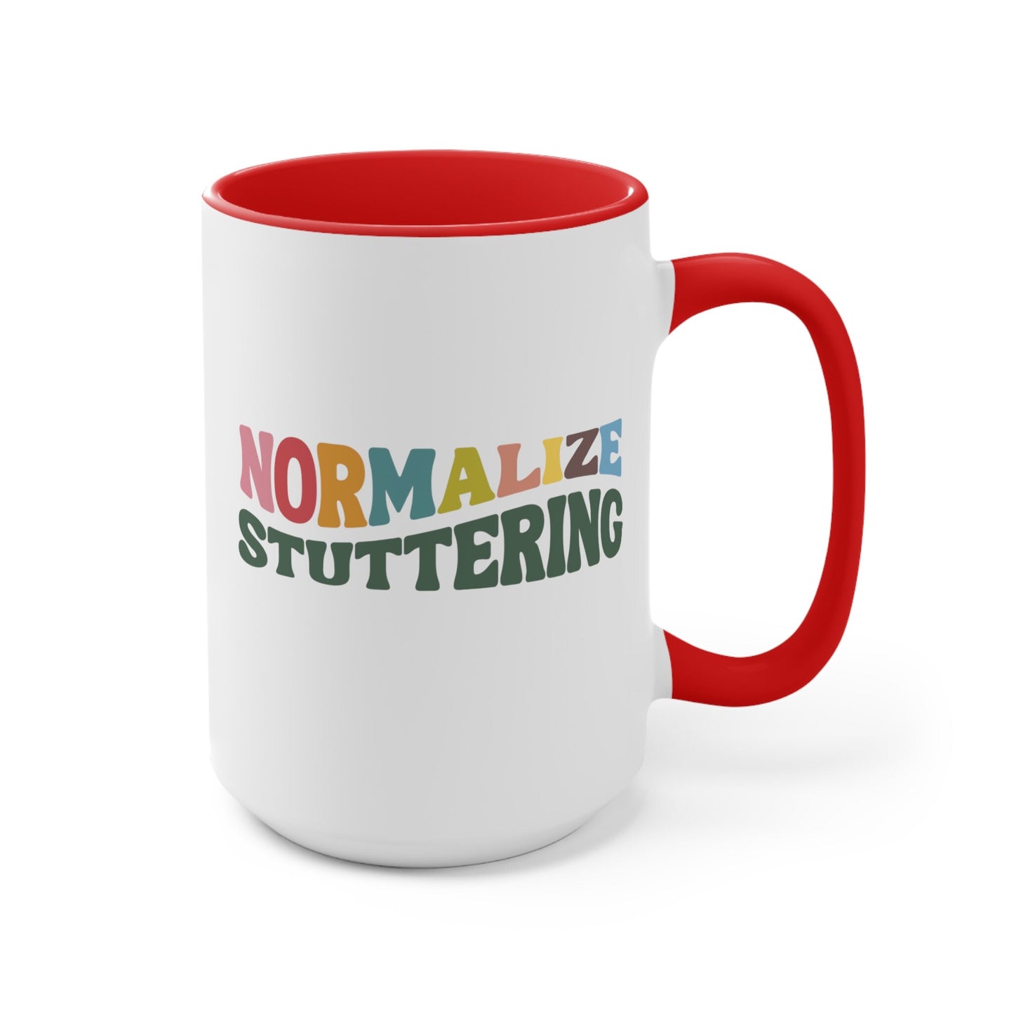 Normalize Stuttering Retro Wave MCM Colors 15oz Two-Tone Mug