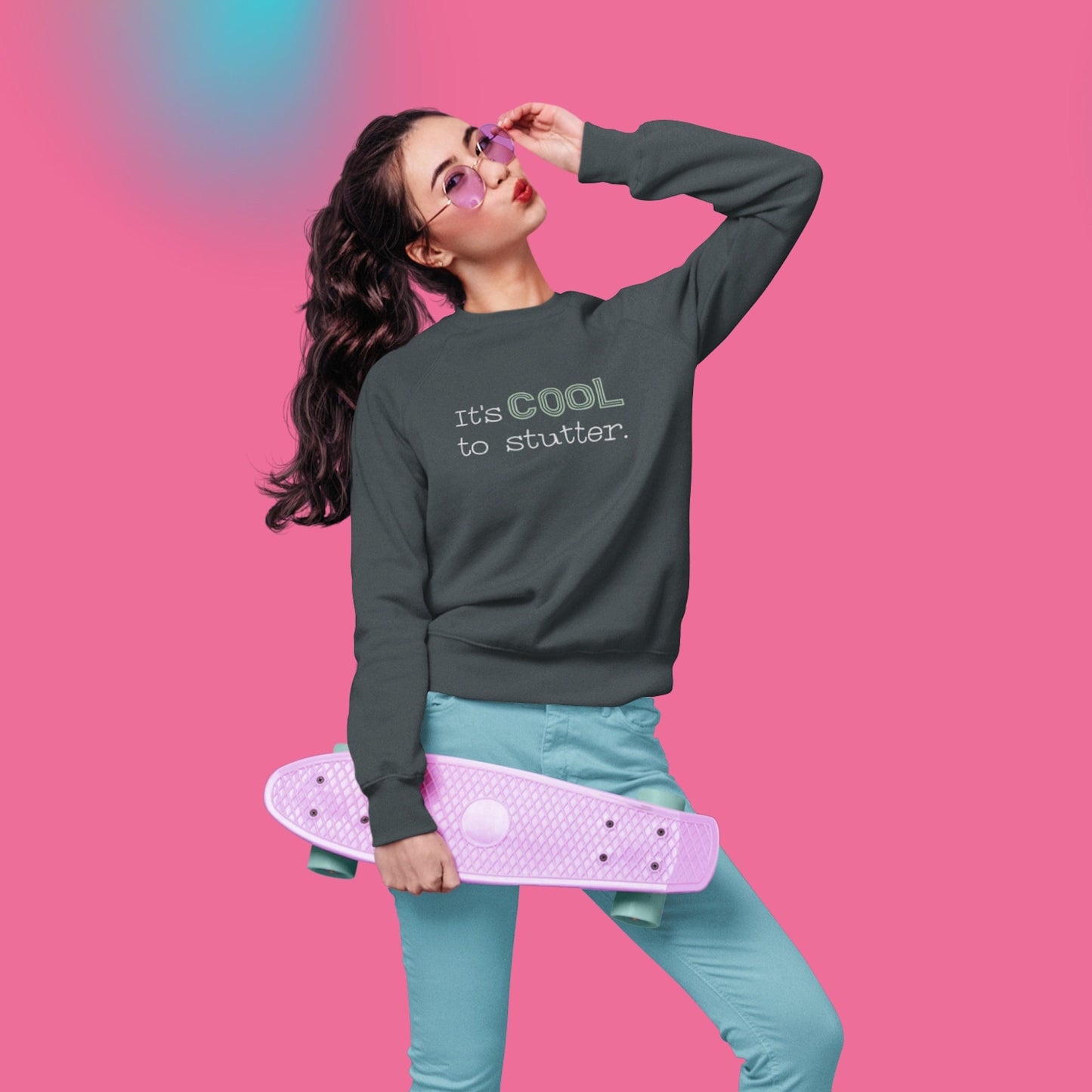 It's Cool to stutter Unisex Heavy Blend Crewneck Sweatshirt