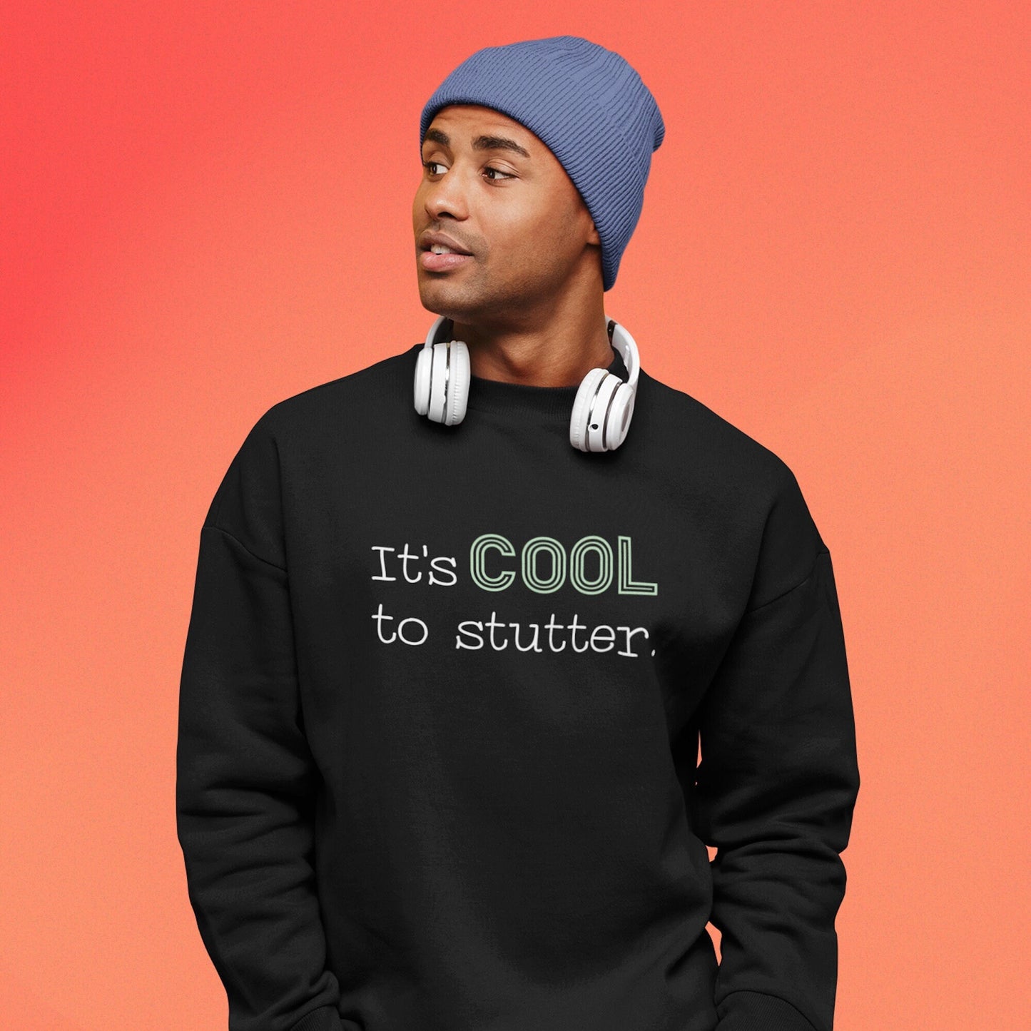 It's Cool to stutter Unisex Heavy Blend Crewneck Sweatshirt