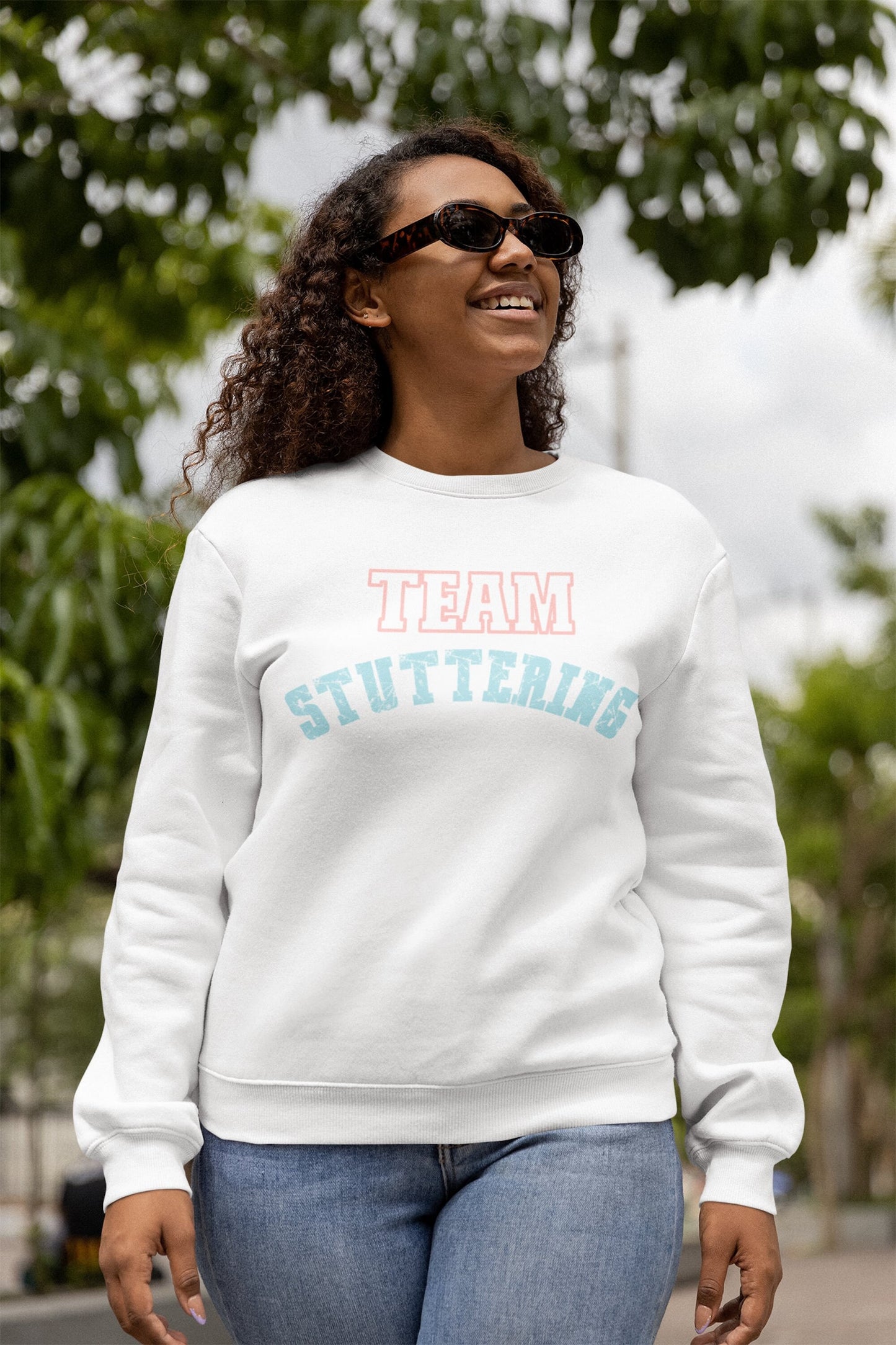 Team Stuttering Varsity Unisex Heavy Blend Crewneck Sweatshirt